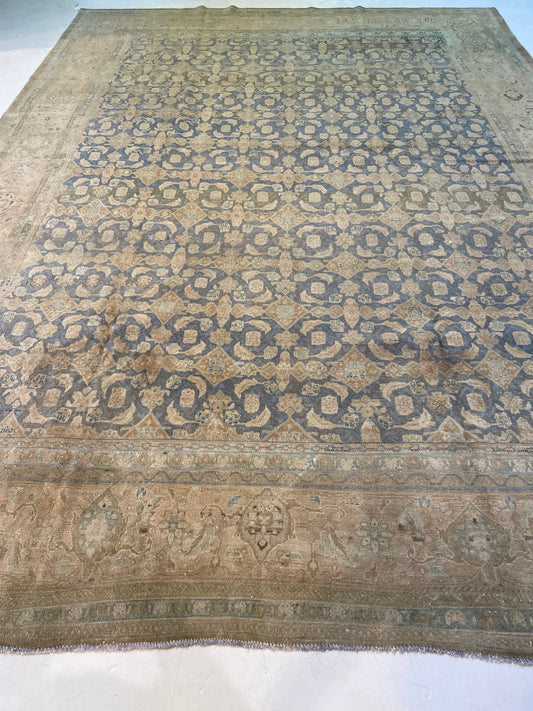 Hand-Knotted Wool Rug Turkish Oushak 8'10" x 12'4"