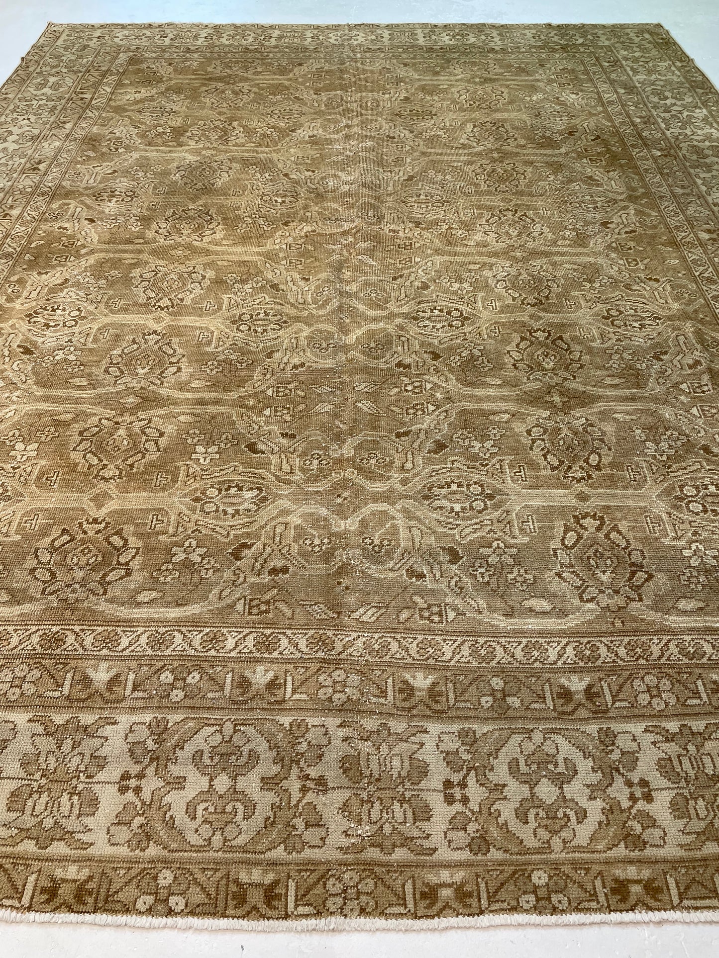Hand-Knotted Wool Rug Turkish Oushak 9'7" x 12'2"
