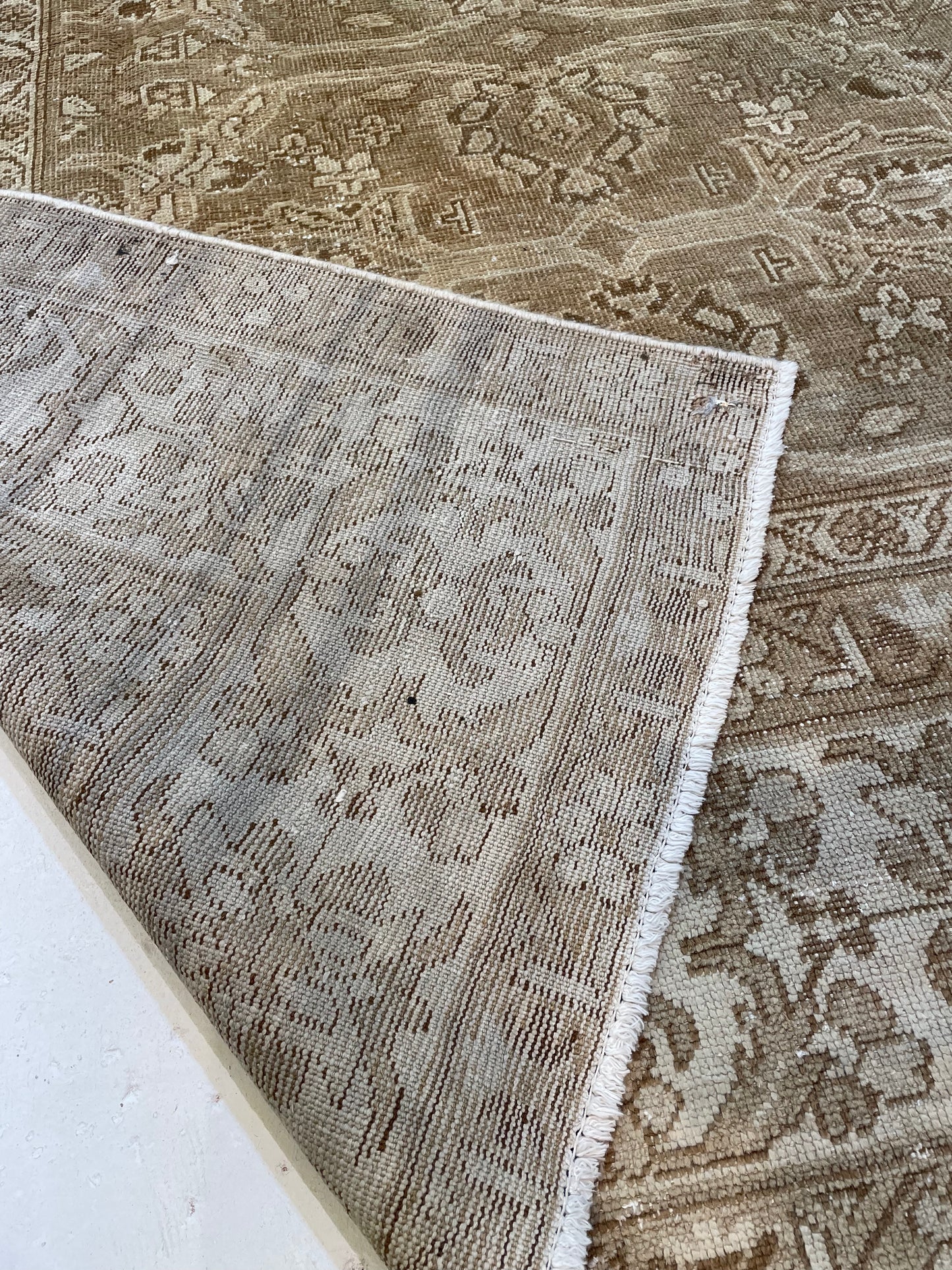 Hand-Knotted Wool Rug Turkish Oushak 9'7" x 12'2"