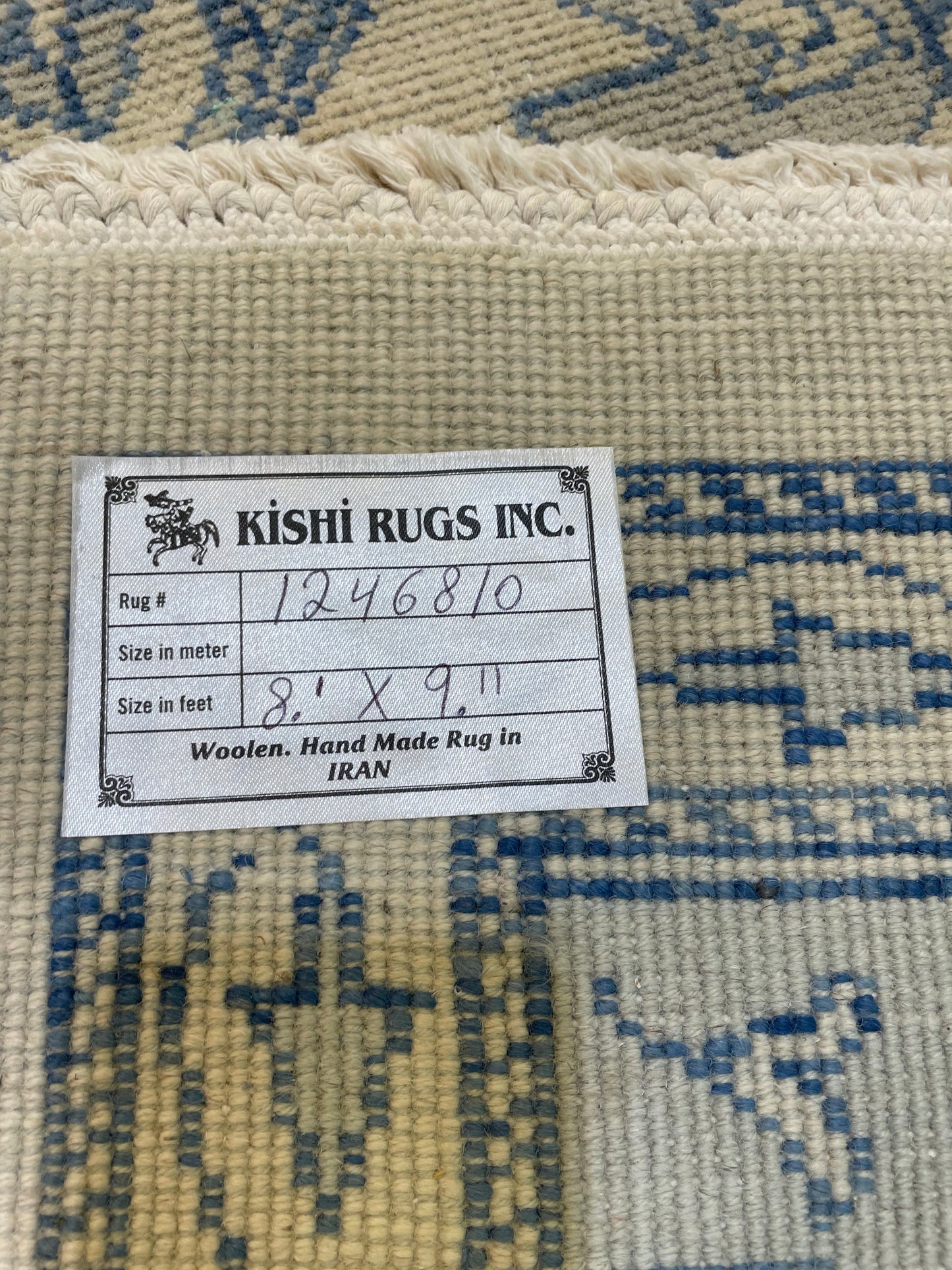 Hand-Knotted Wool Rug Turkish Oushak 8'1" x 9'11"