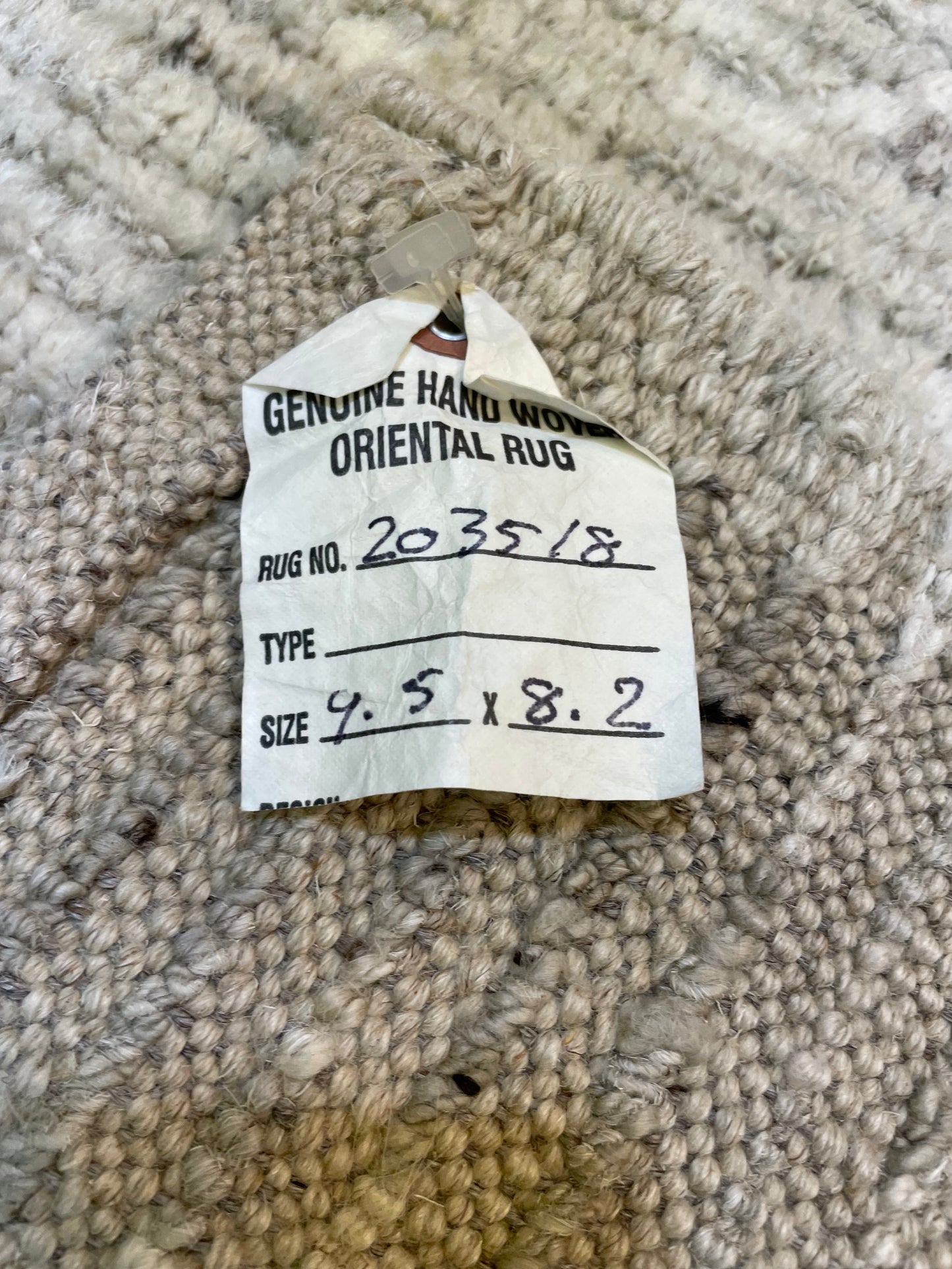 Hand-Knotted Wool Rug Turkish Oushak 8'2" x 9'5"