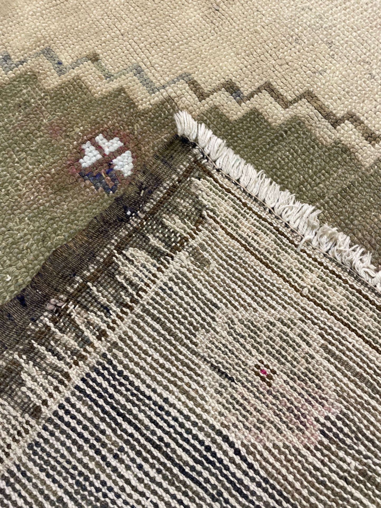 Hand-Knotted Wool Gallery Size Turkish Oushak 6'6" x 11'4"