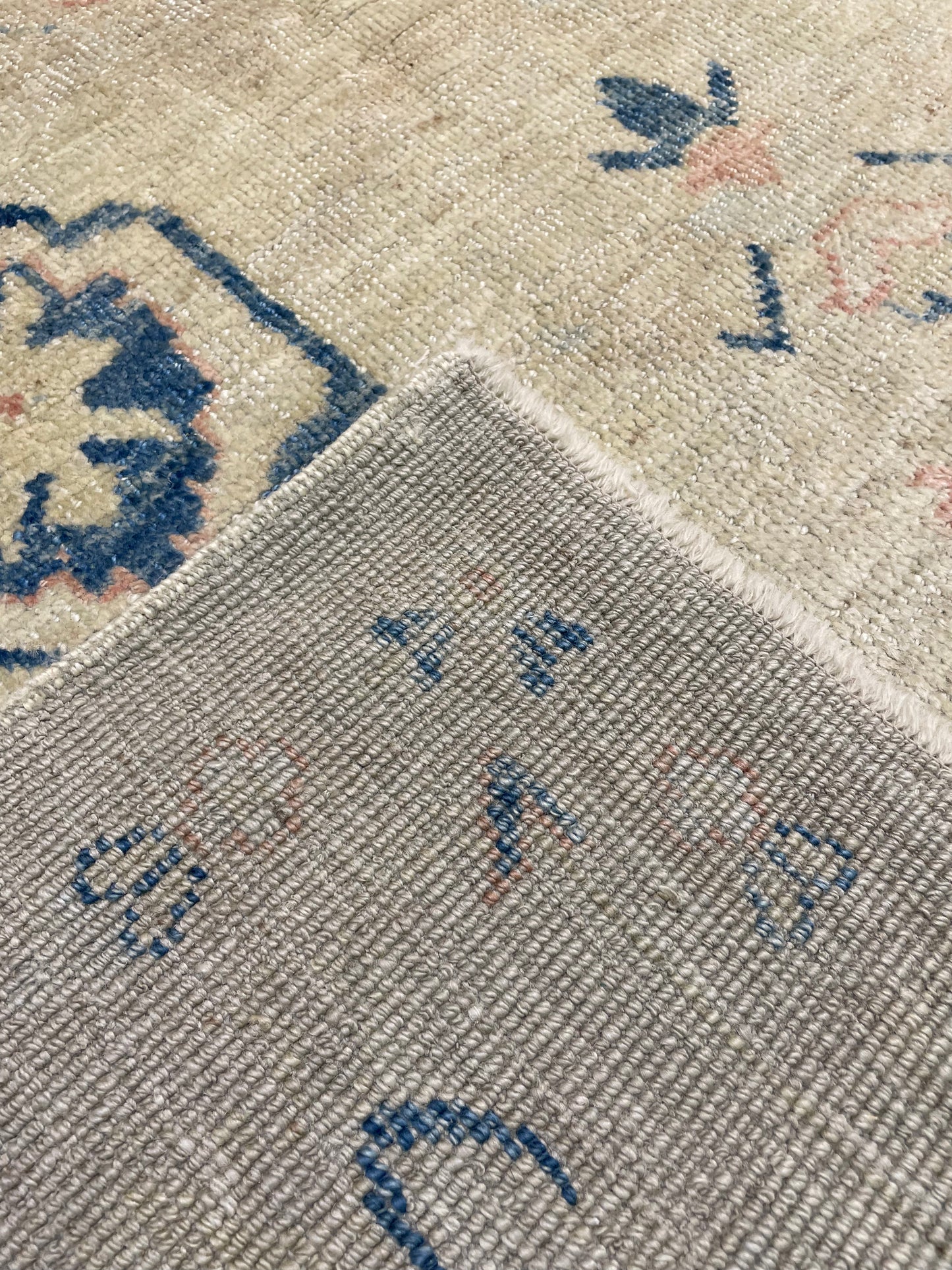 Hand-Knotted Wool Rug Turkish Oushak 7'11" x 9'6"