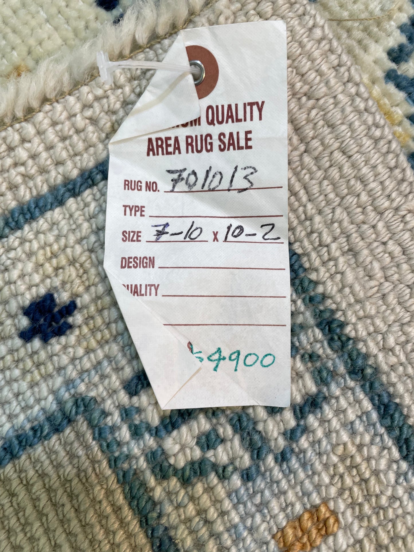 Hand-Knotted Wool Rug Turkish Oushak 7'10" x 10'2"