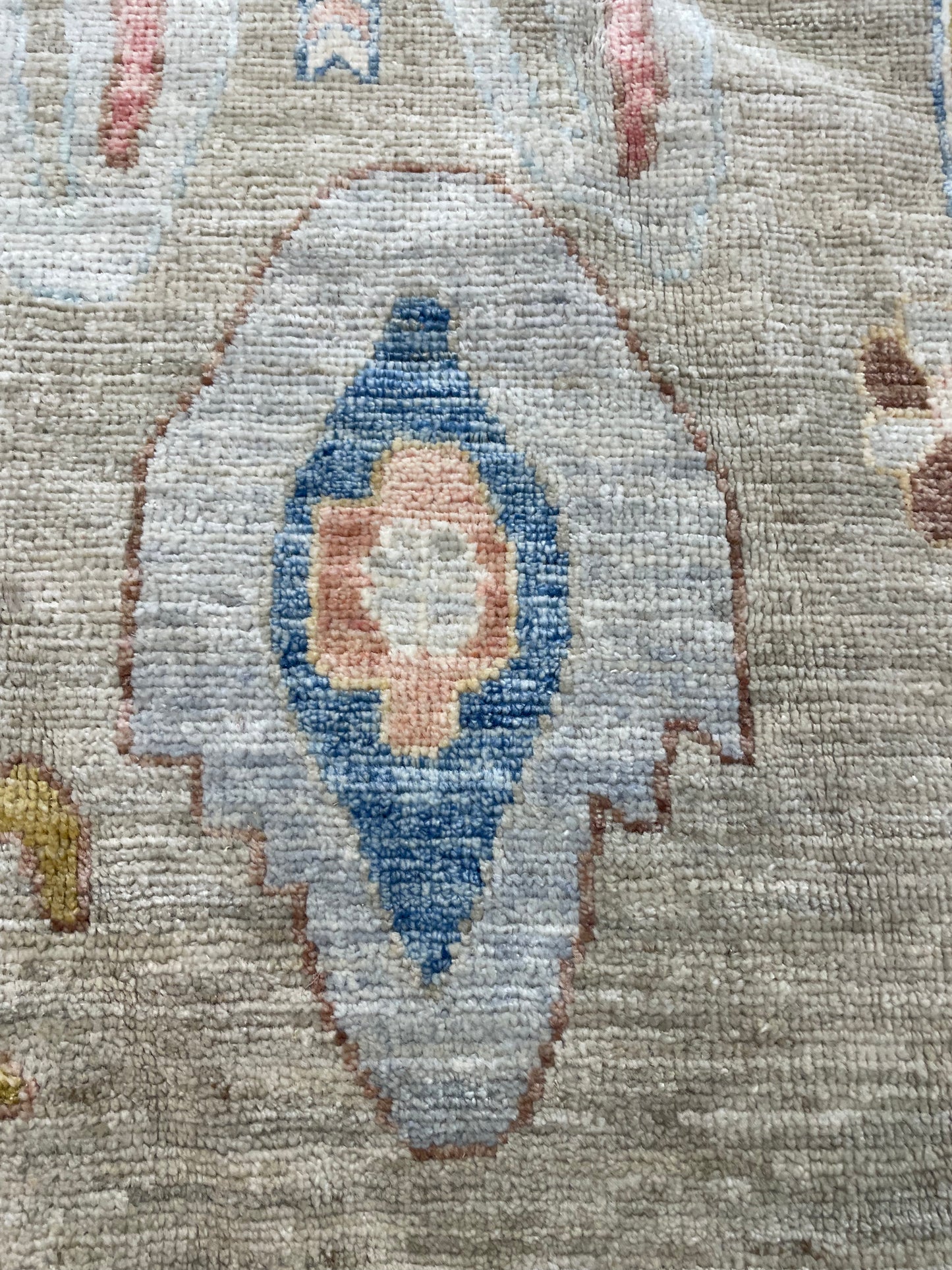 Hand-Knotted Wool Rug Turkish Oushak 8'2" x 10'10"