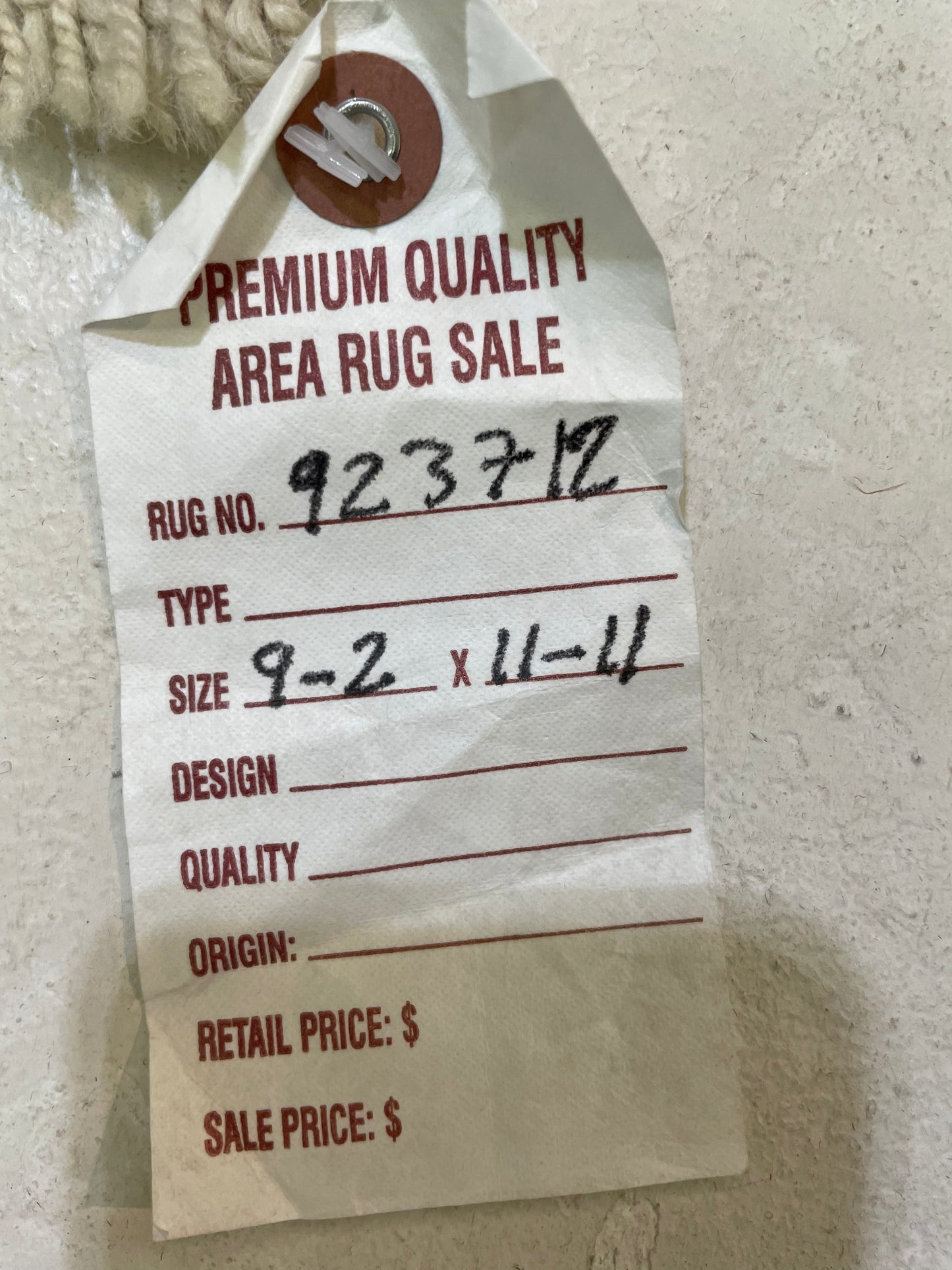 Hand-Knotted Wool Rug Turkish Oushak 9'2" x 11'11"