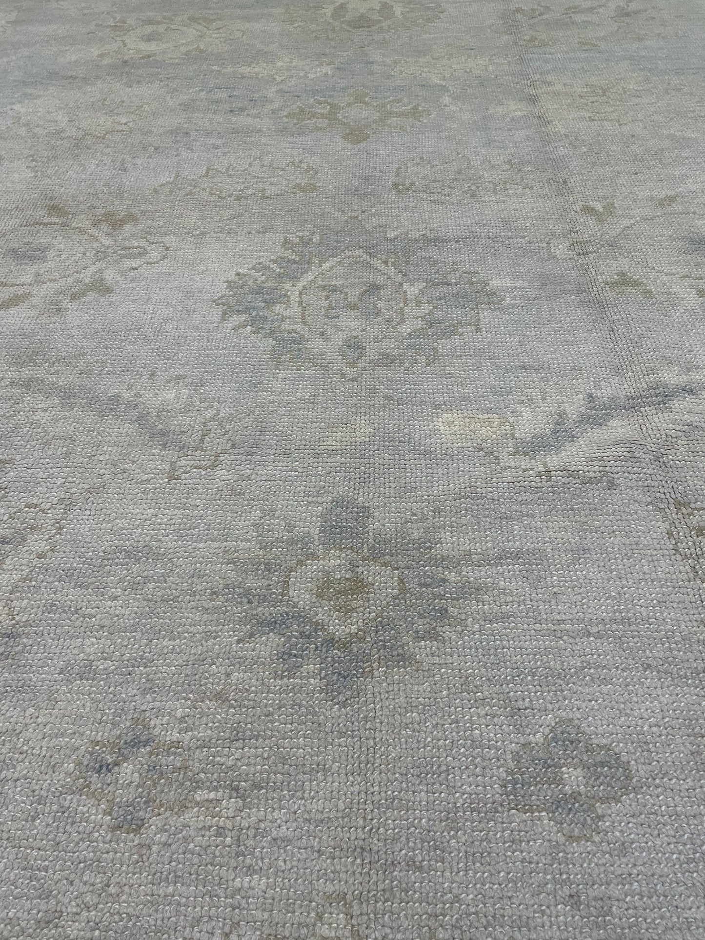 Hand-Knotted Wool Rug Turkish Oushak 7'11" x 12'5"