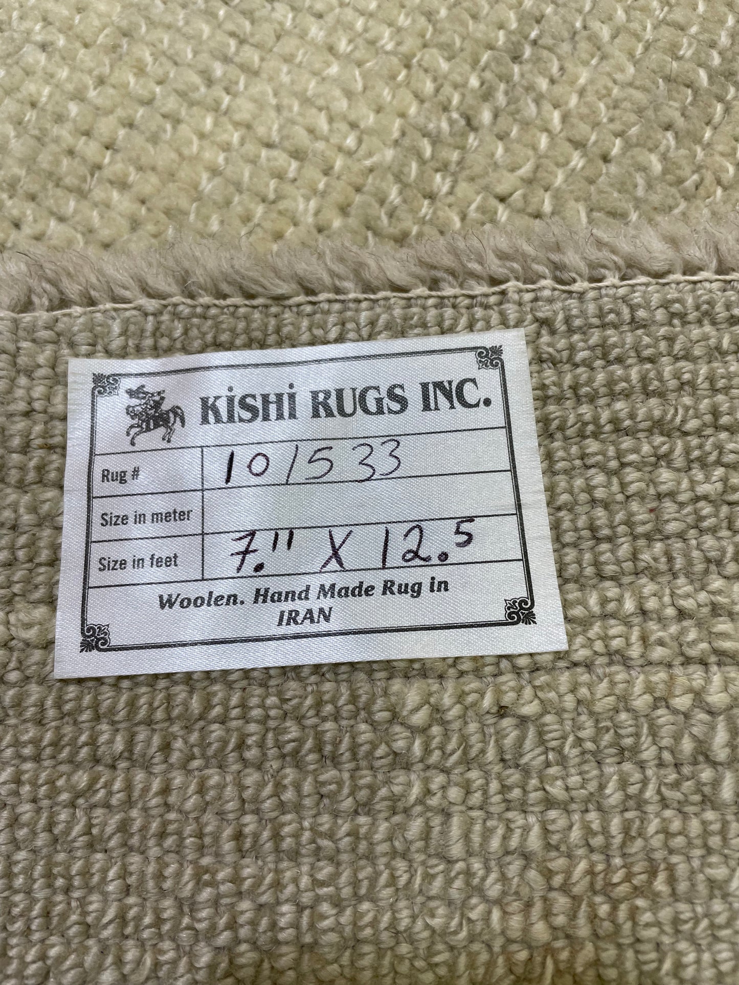 Hand-Knotted Wool Rug Turkish Oushak 7'11" x 12'5"