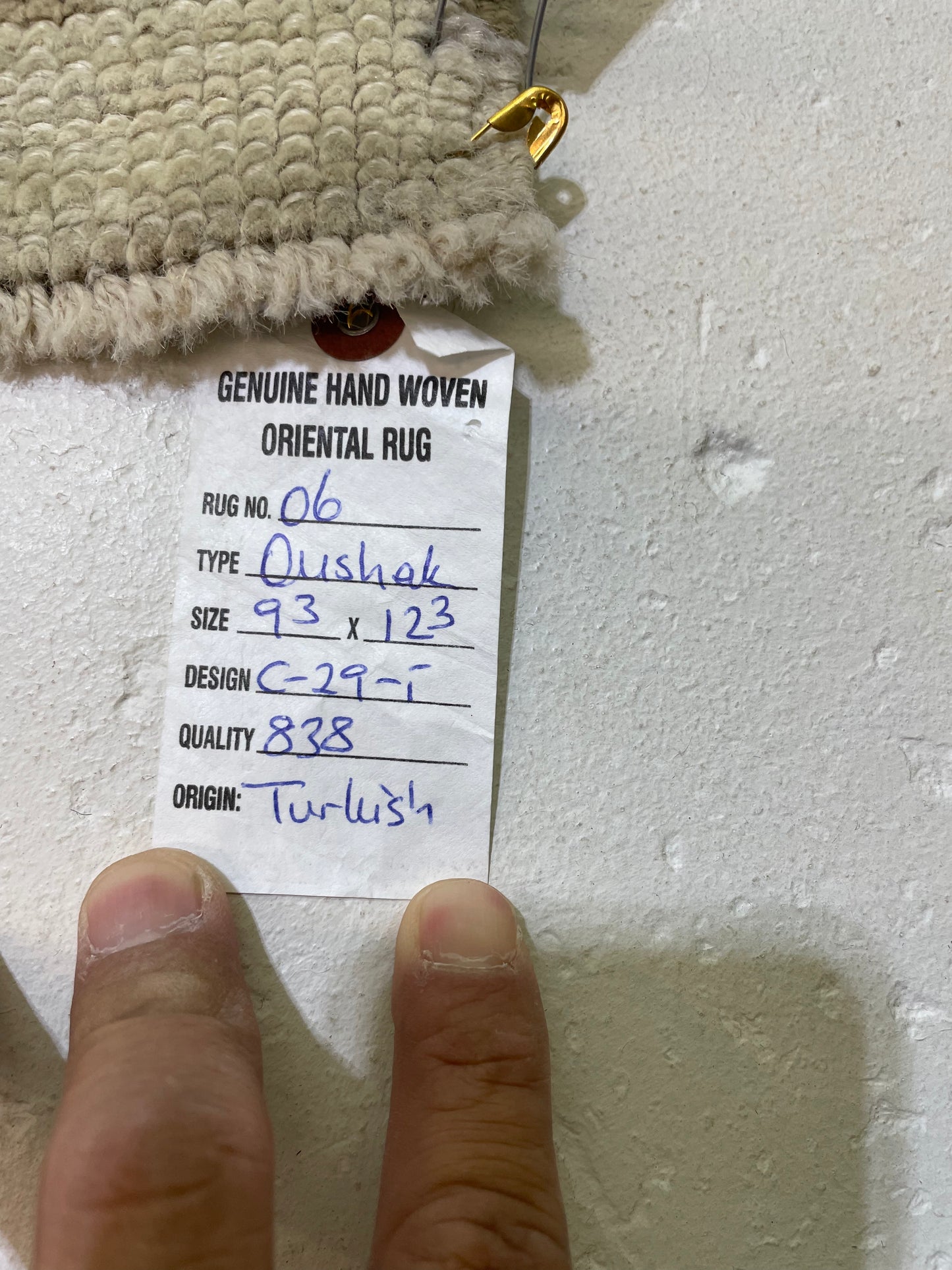 Hand-Knotted Wool Rug Turkish Oushak 9'3" x 12'3"