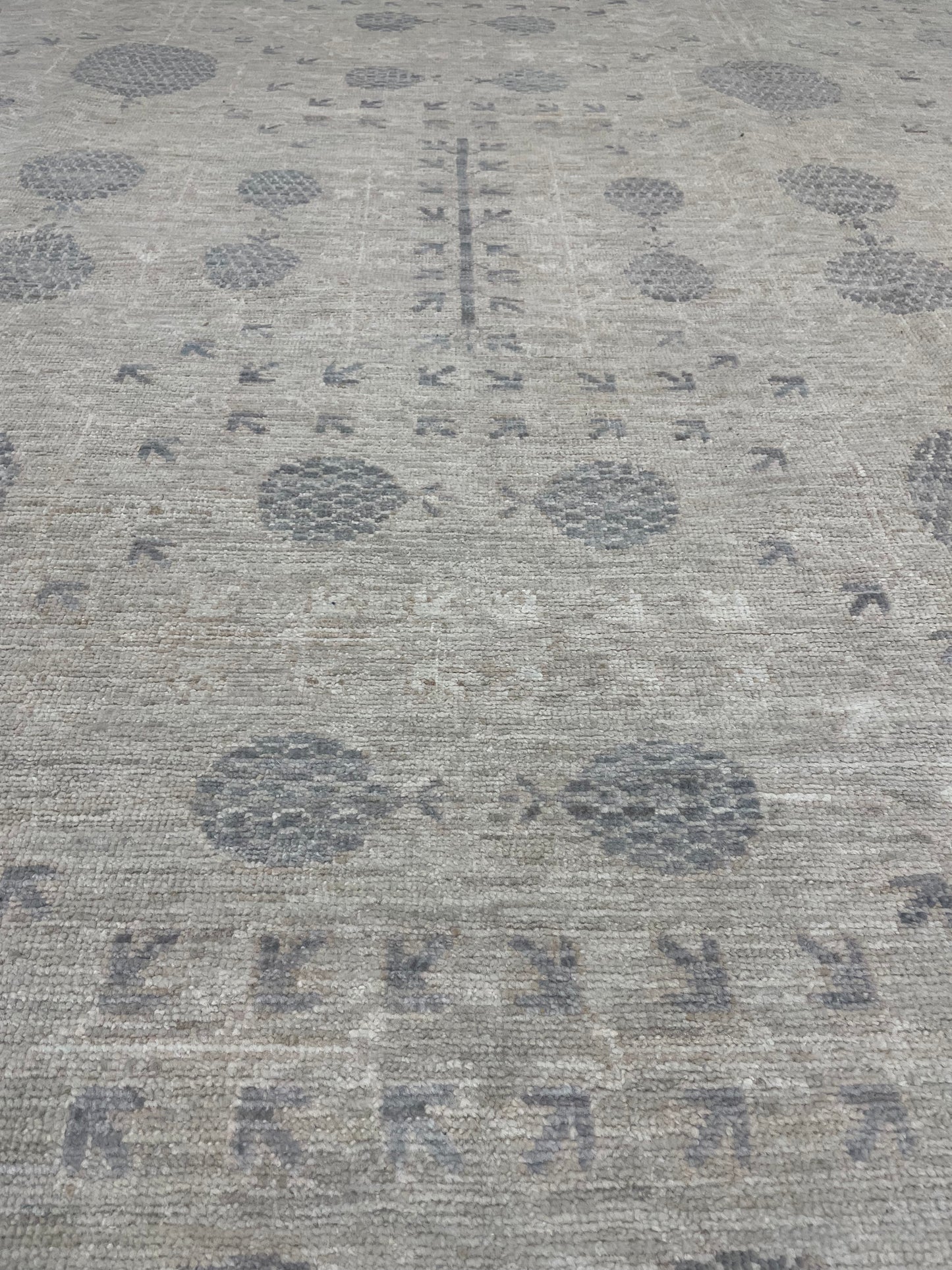 Hand-Knotted Wool Rug Afghani Khotan 9'7" x 11'8"
