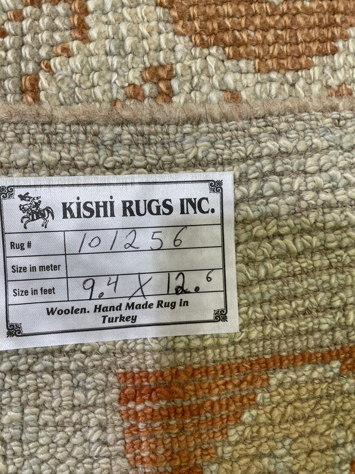 Hand-Knotted Wool Rug Turkish Oushak 9'4" x 12'6"