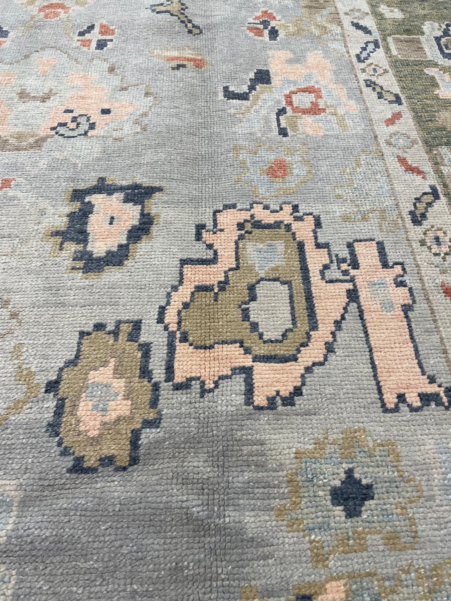 Hand-Knotted Wool Gallery Size Turkish Oushak 8'2" x 15'6"