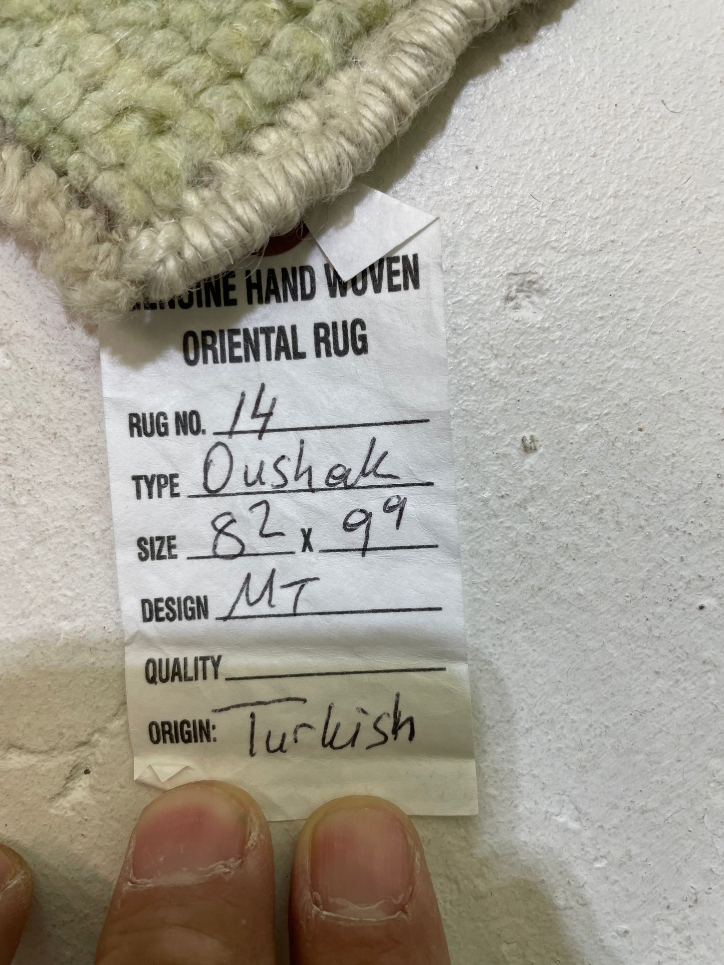 Hand-Knotted Wool Rug Turkish Oushak 8'2" x 9'9"