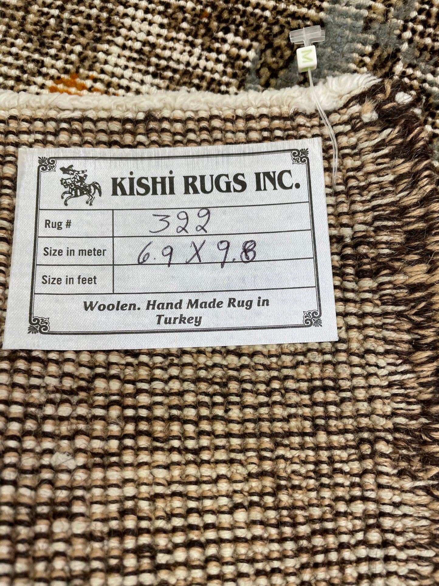 Hand-Knotted Wool Rug Turkish Oushak 6'9" x 9'8"