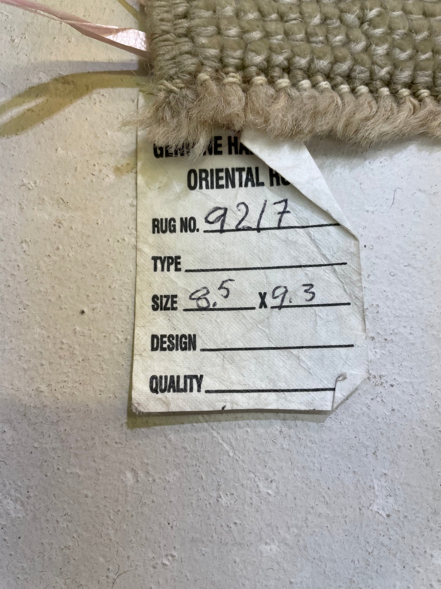 Hand-Knotted Wool Rug Turkish Oushak 8'5" x 9'3"