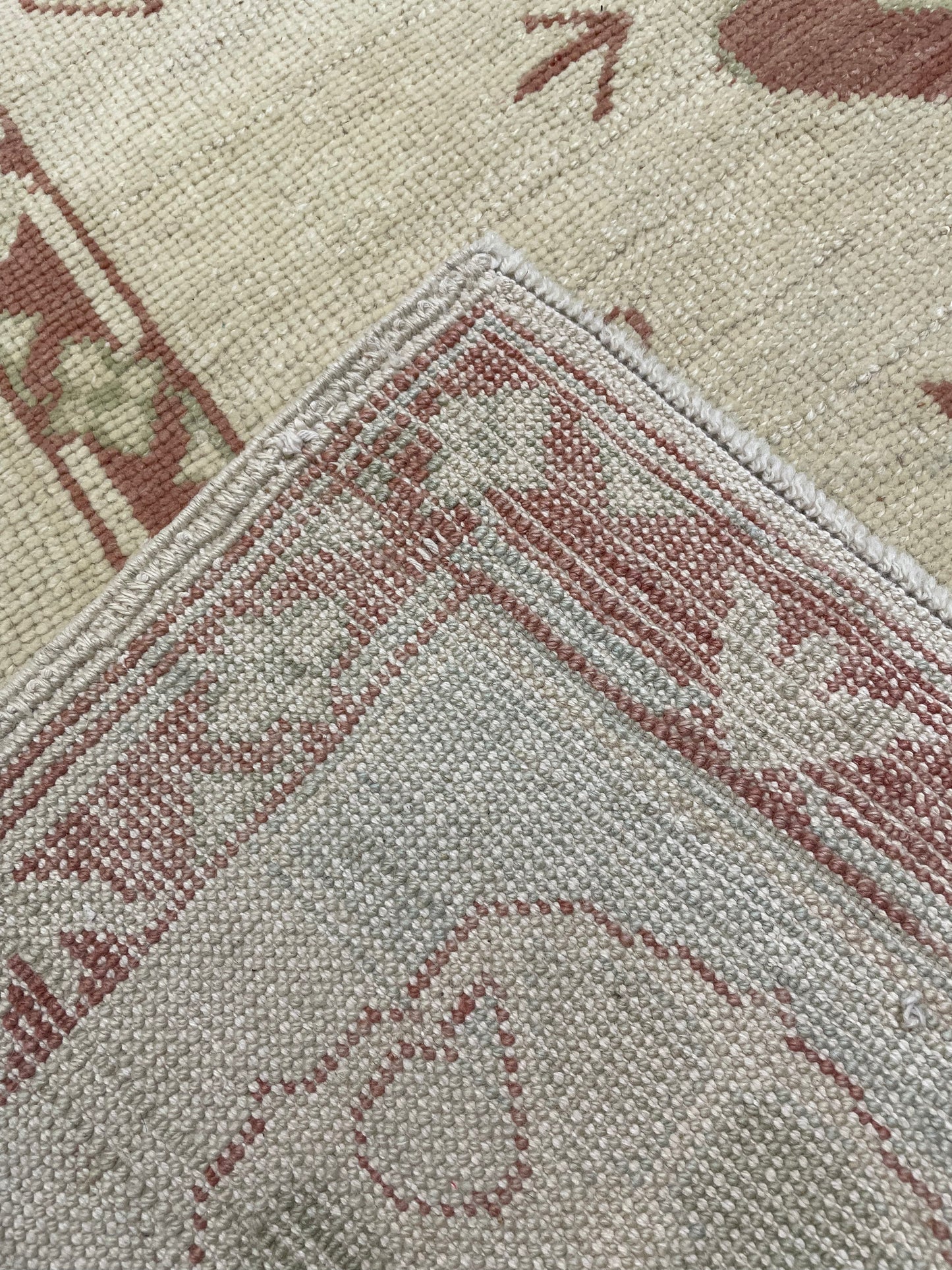 Hand-Knotted Wool Rug Turkish Oushak 8'10" x 11'11"