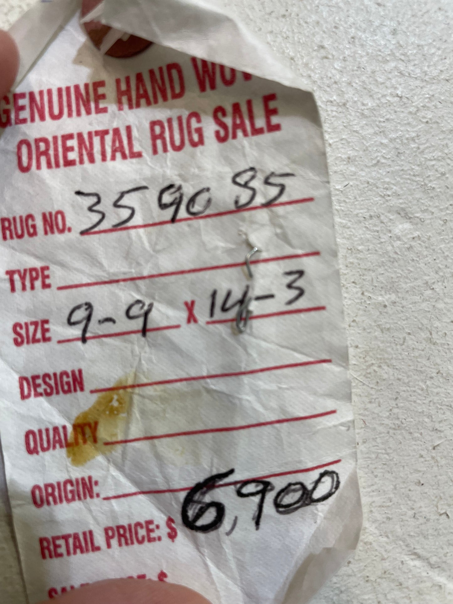 Hand-Knotted Wool Rug Turkish Oushak 9'9" x 14'3"