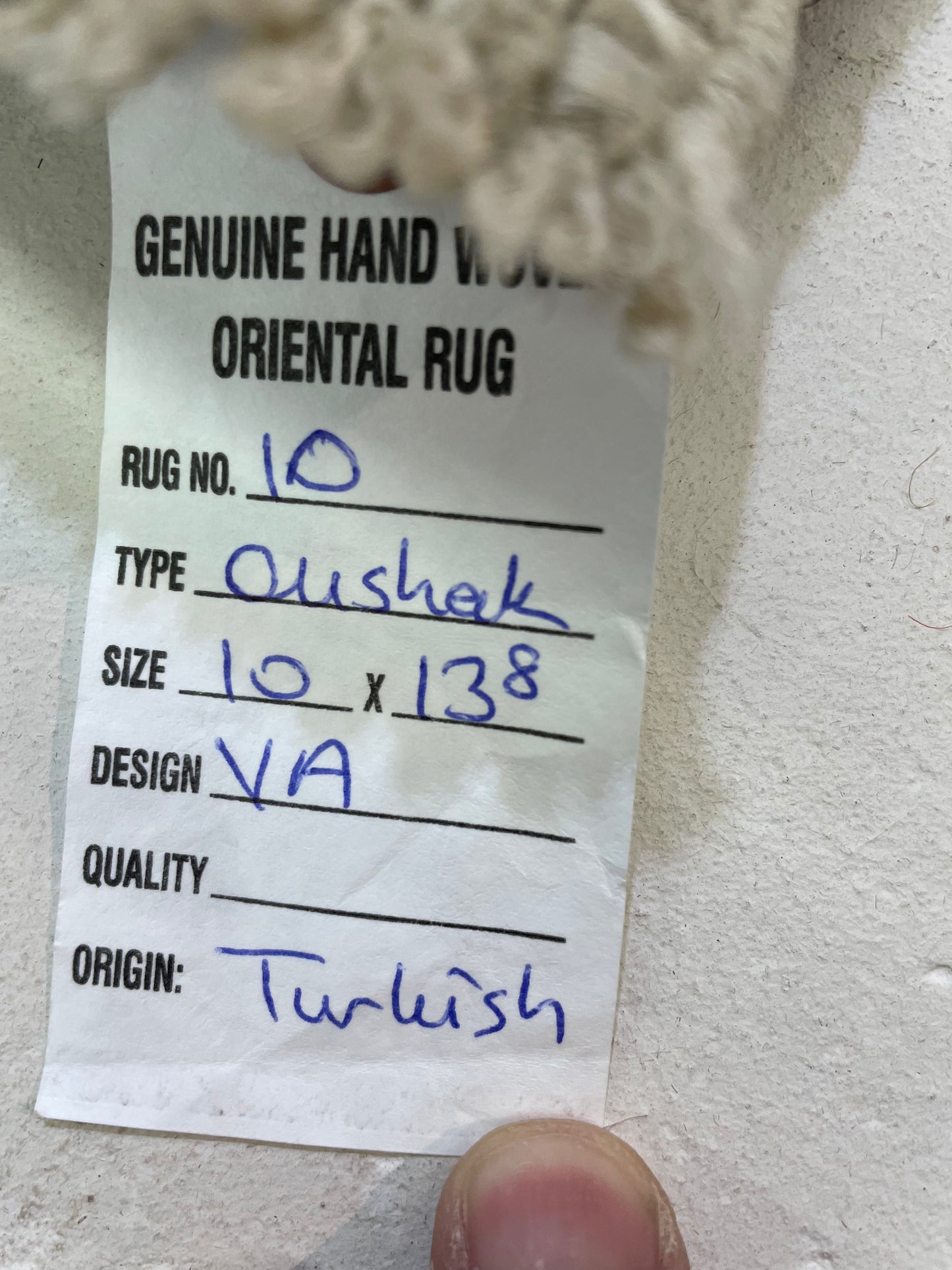 Hand-Knotted Wool Rug Turkish Oushak 10' x 13'8"