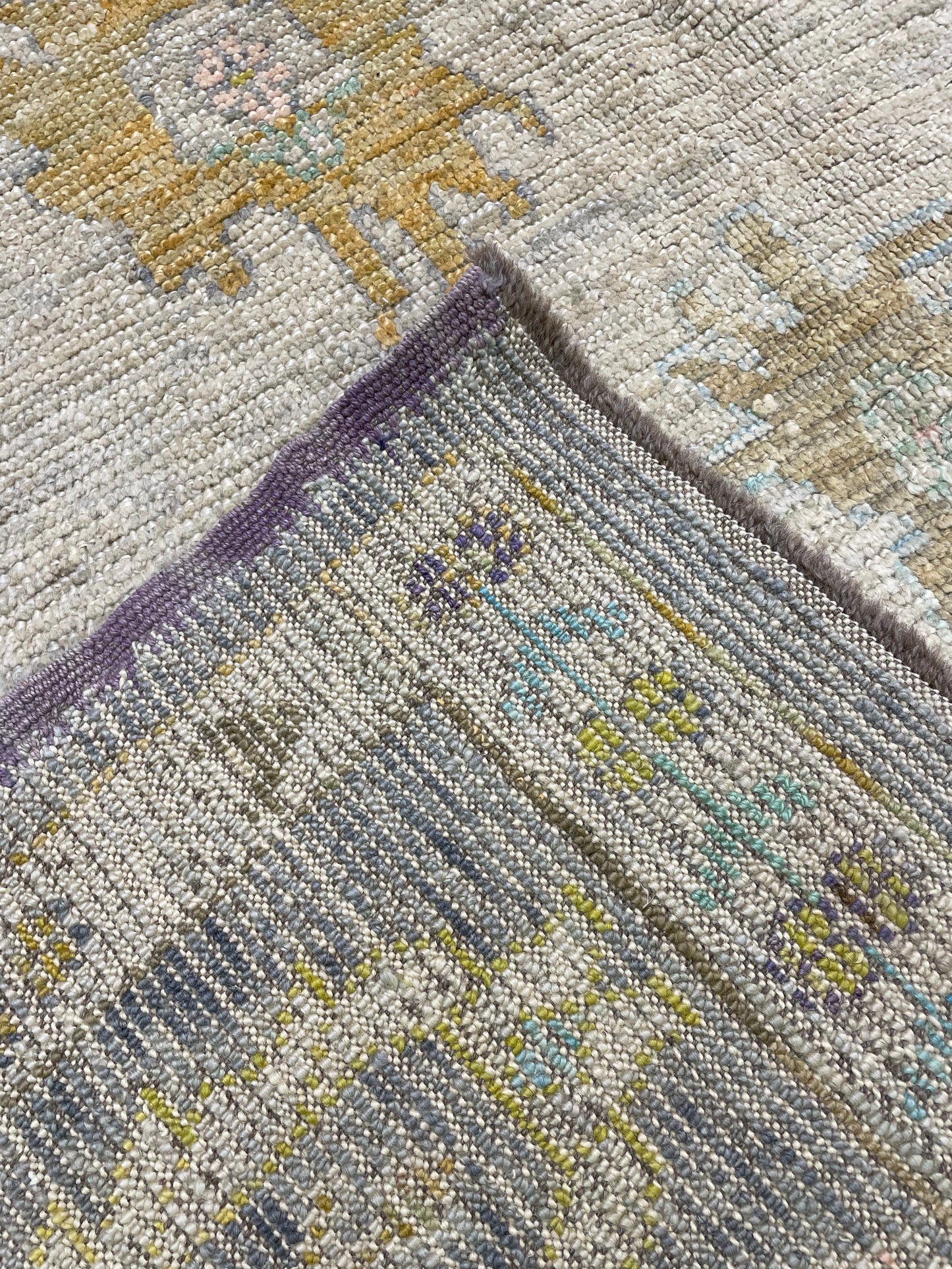 Hand-Knotted Wool Rug Turkish Oushak 10'2" x 14'2"