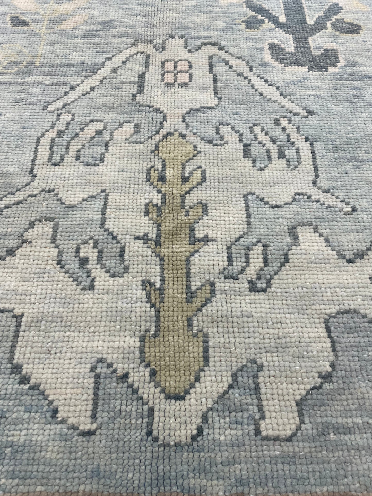 Hand-Knotted Wool Rug Turkish Oushak 10'5" x 13'7"