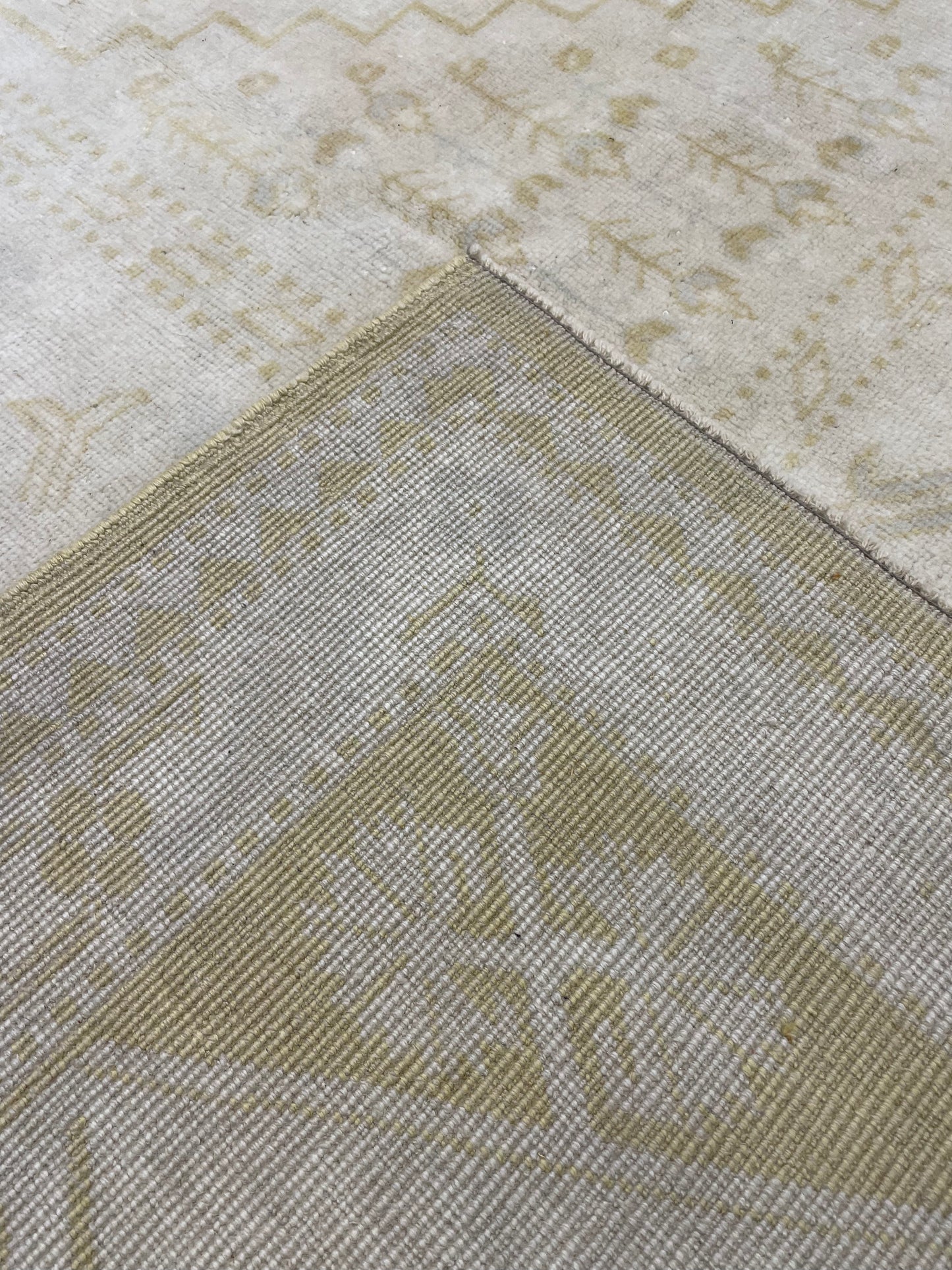 Hand-Knotted Wool Rug Turkish Oushak 10' x 13'9"