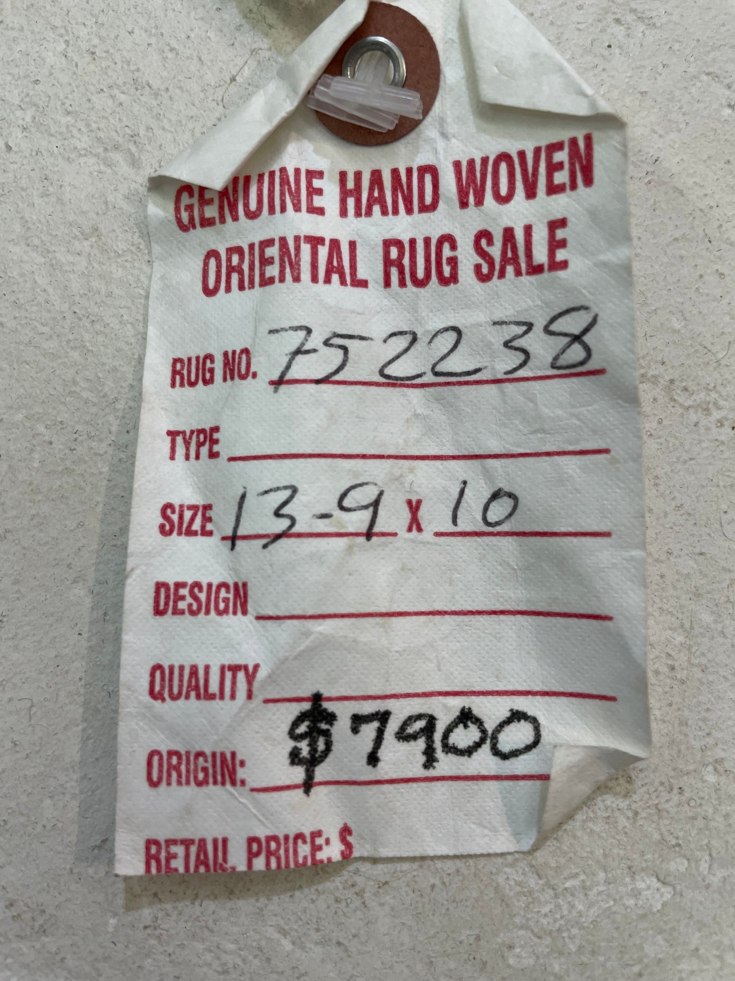 Hand-Knotted Wool Rug Turkish Oushak 10' x 13'9"