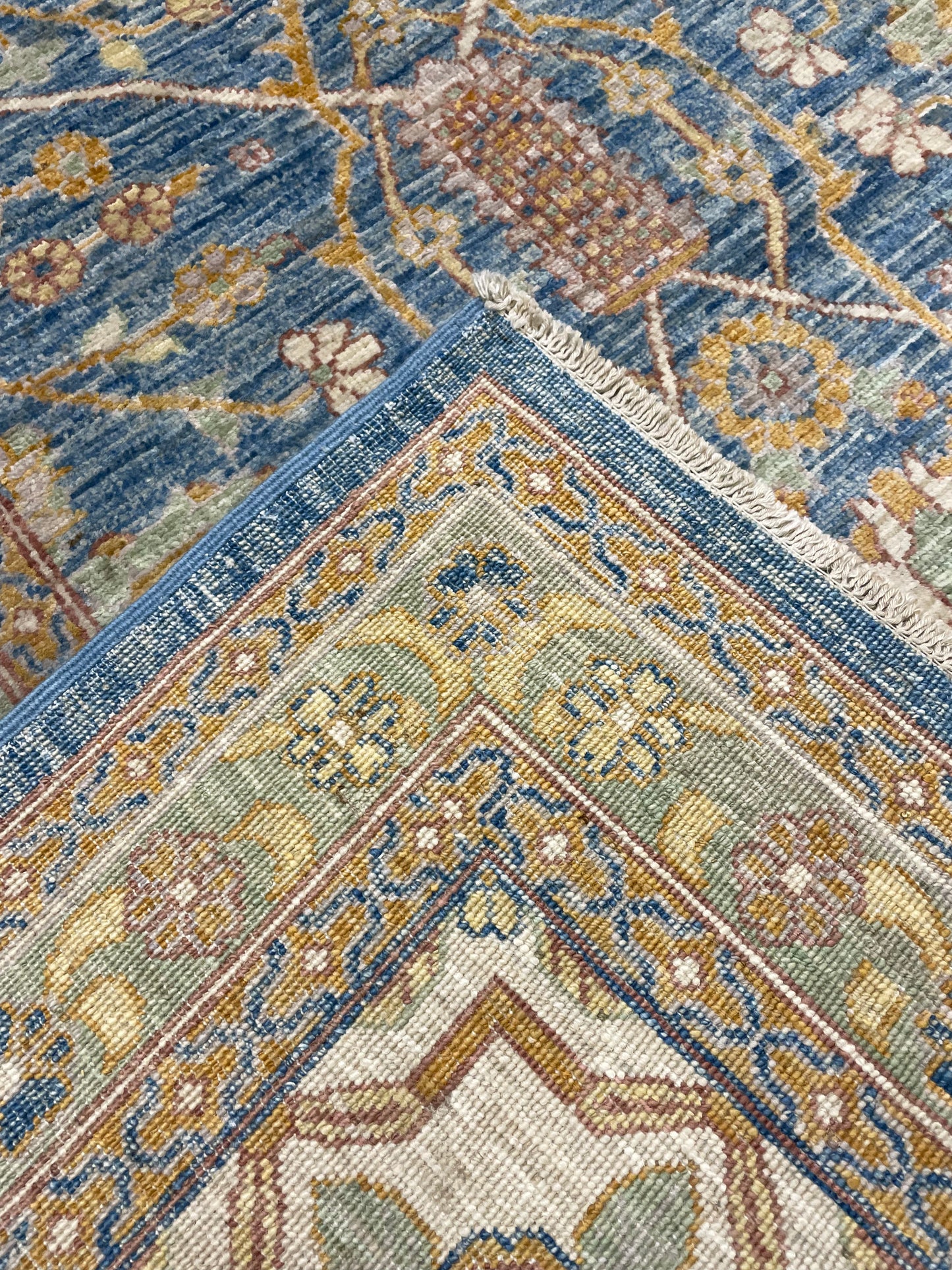 Hand-Knotted Wool Rug Turkish Oushak 10'1" x 13'9"