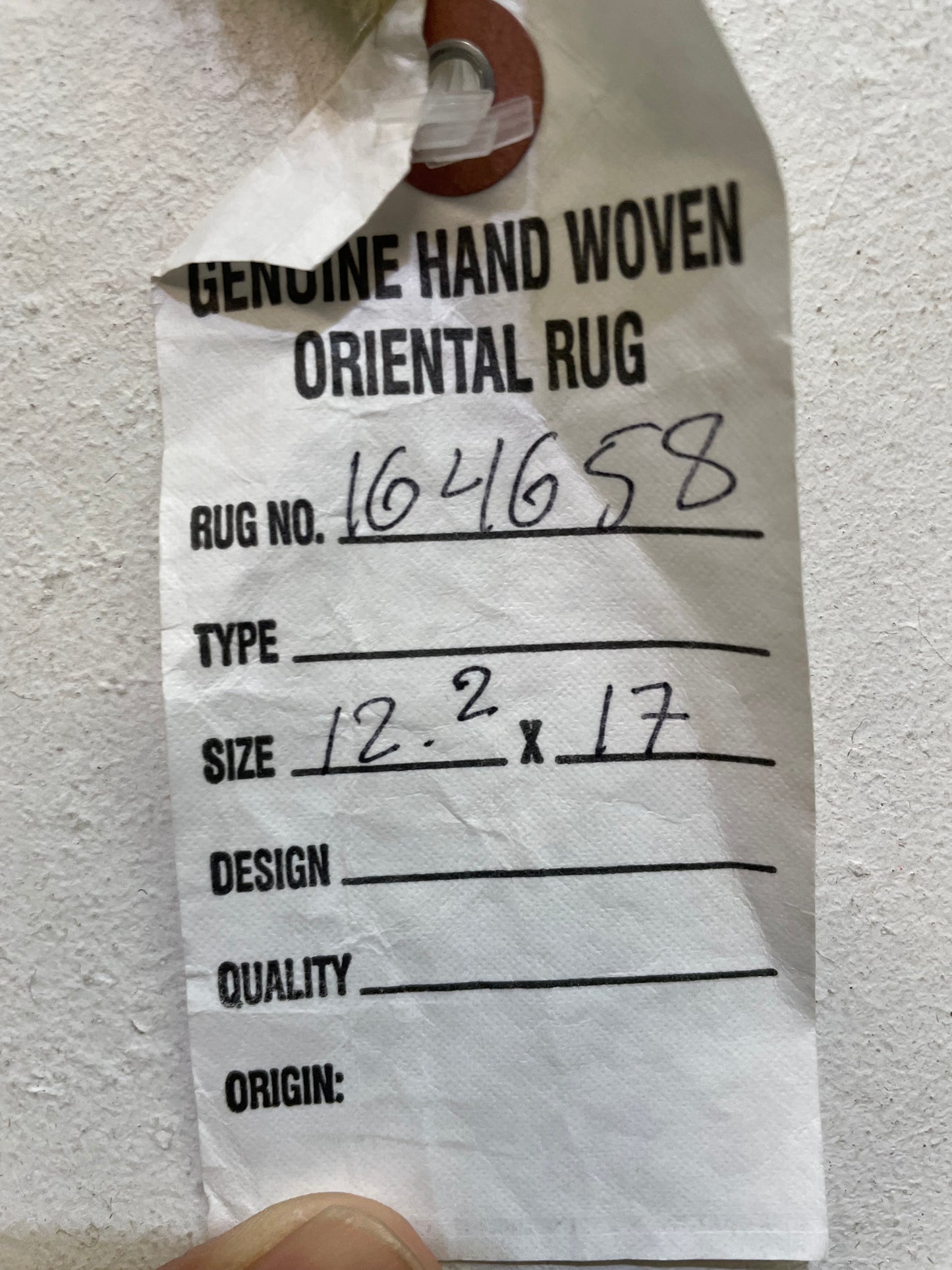 Hand-Knotted Wool Rug Turkish Oushak 12'2" x 17'