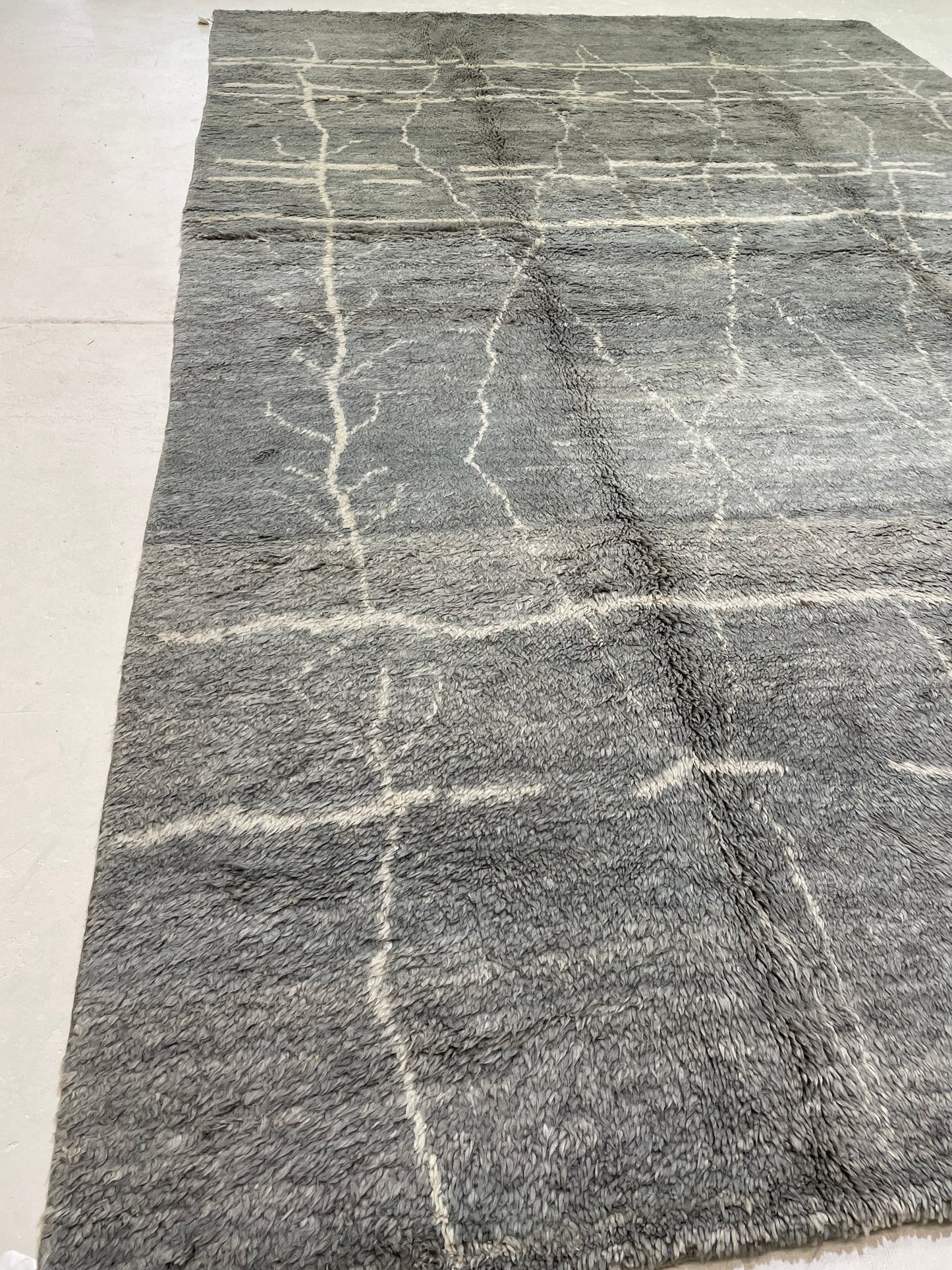 Hand-Knotted Wool Rug Turkish Oushak 9'6" x 14'