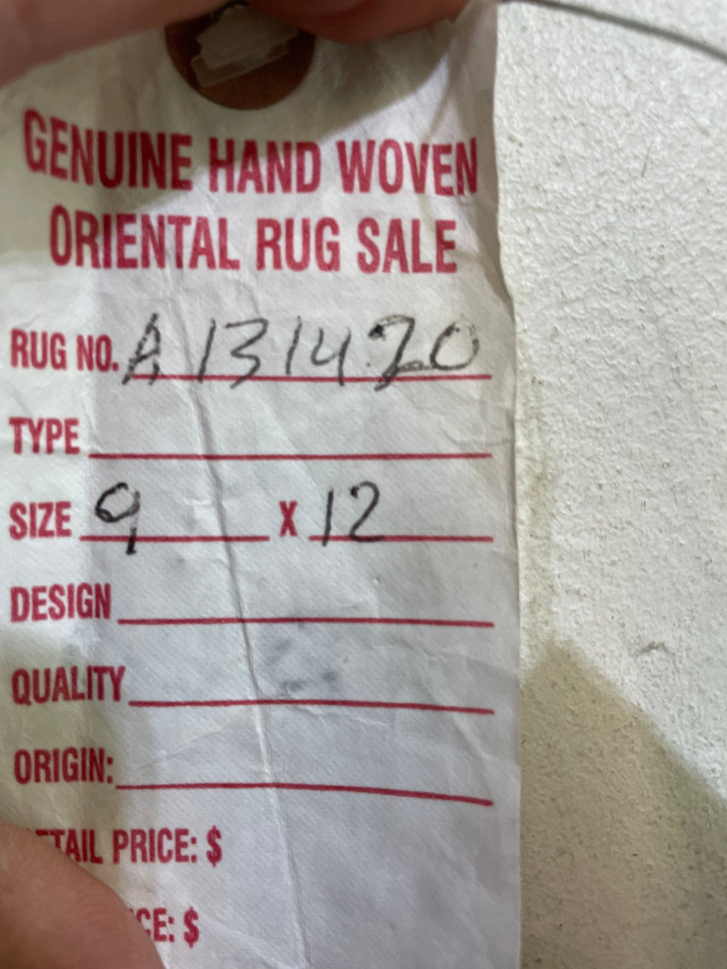 Hand-Knotted Wool Rug Turkish Oushak 9' x 12'