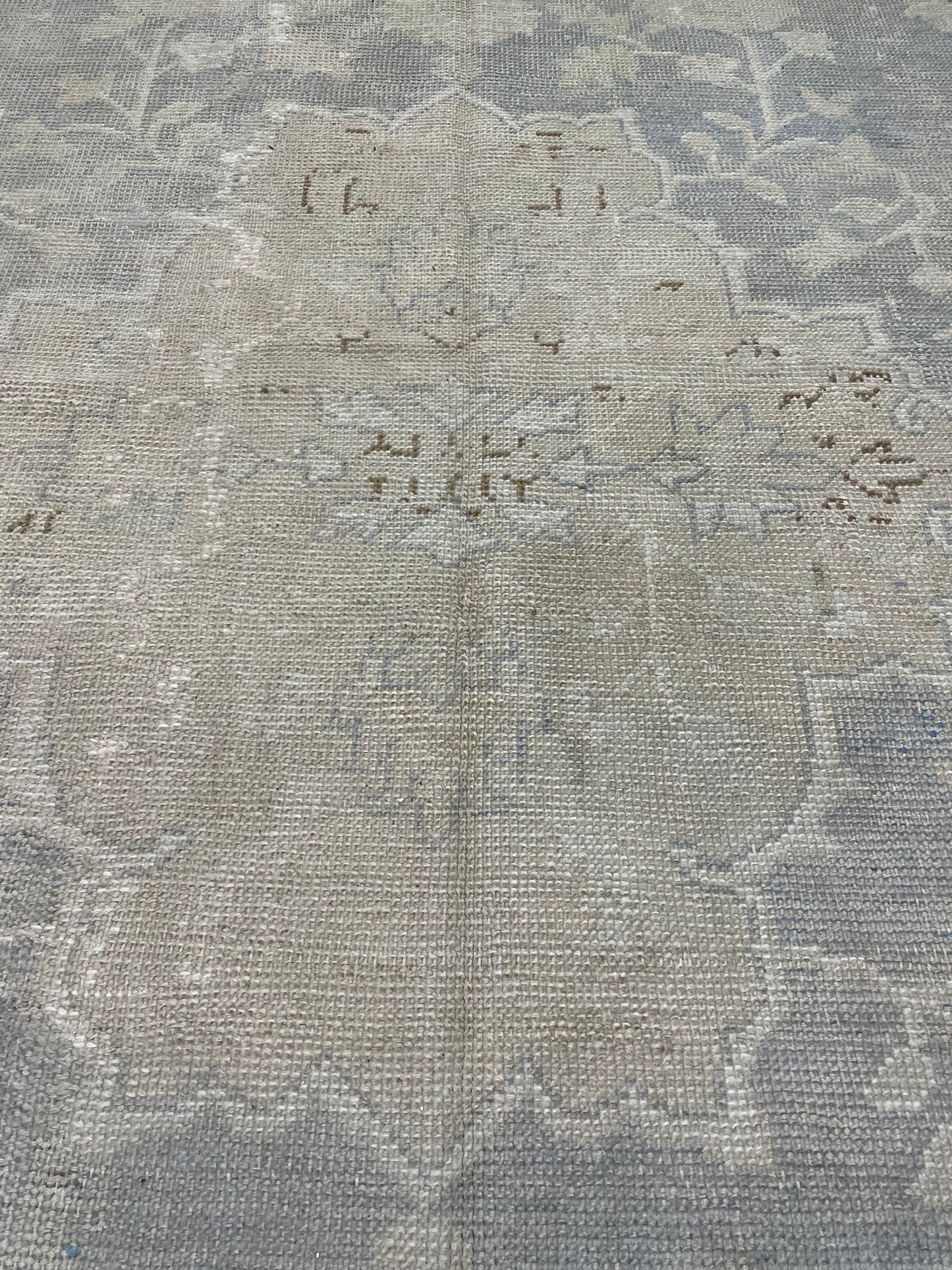 Hand-Knotted Wool Rug Turkish Oushak 10'7" x 14'4"