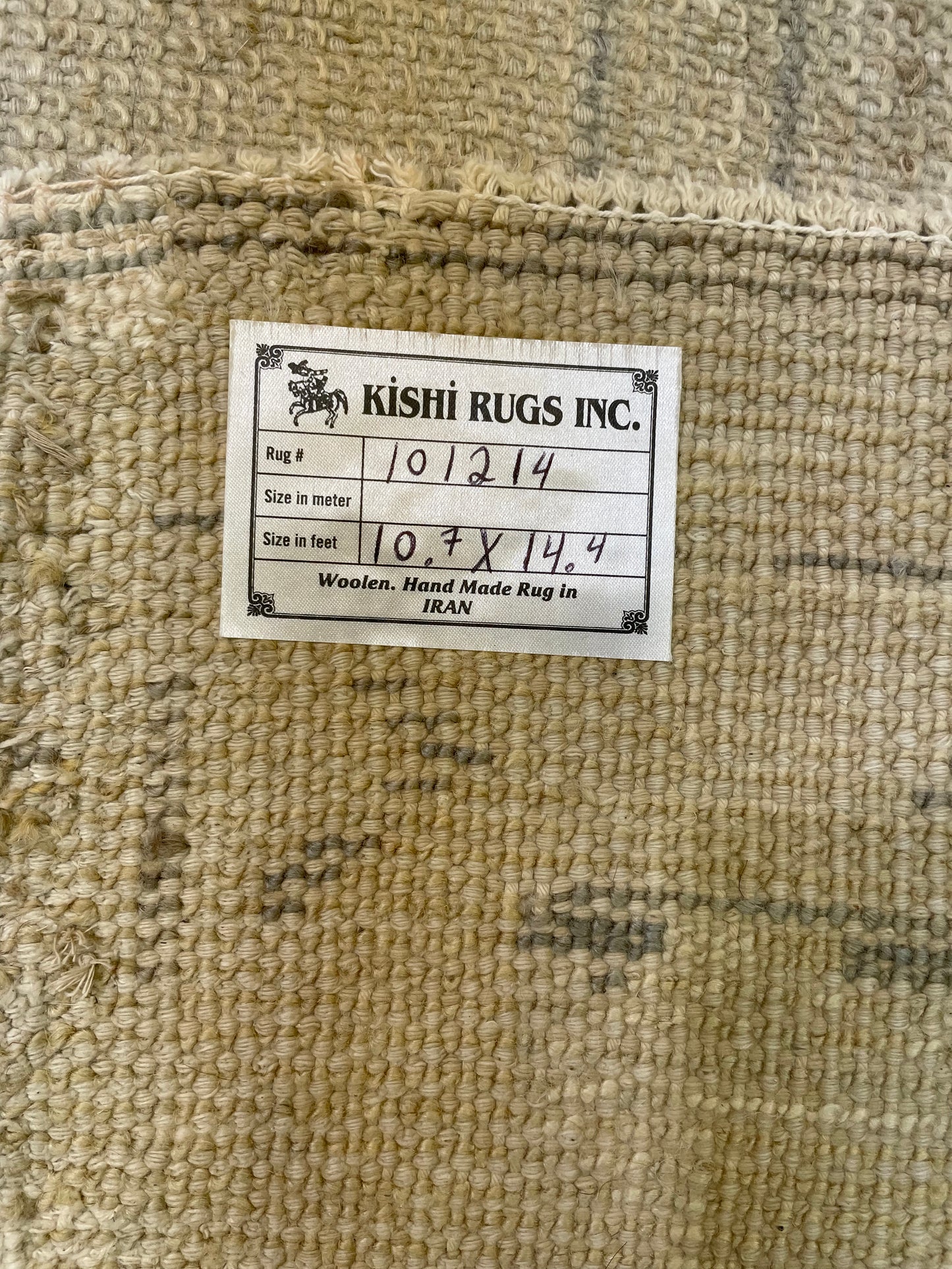 Hand-Knotted Wool Rug Turkish Oushak 10'7" x 14'4"