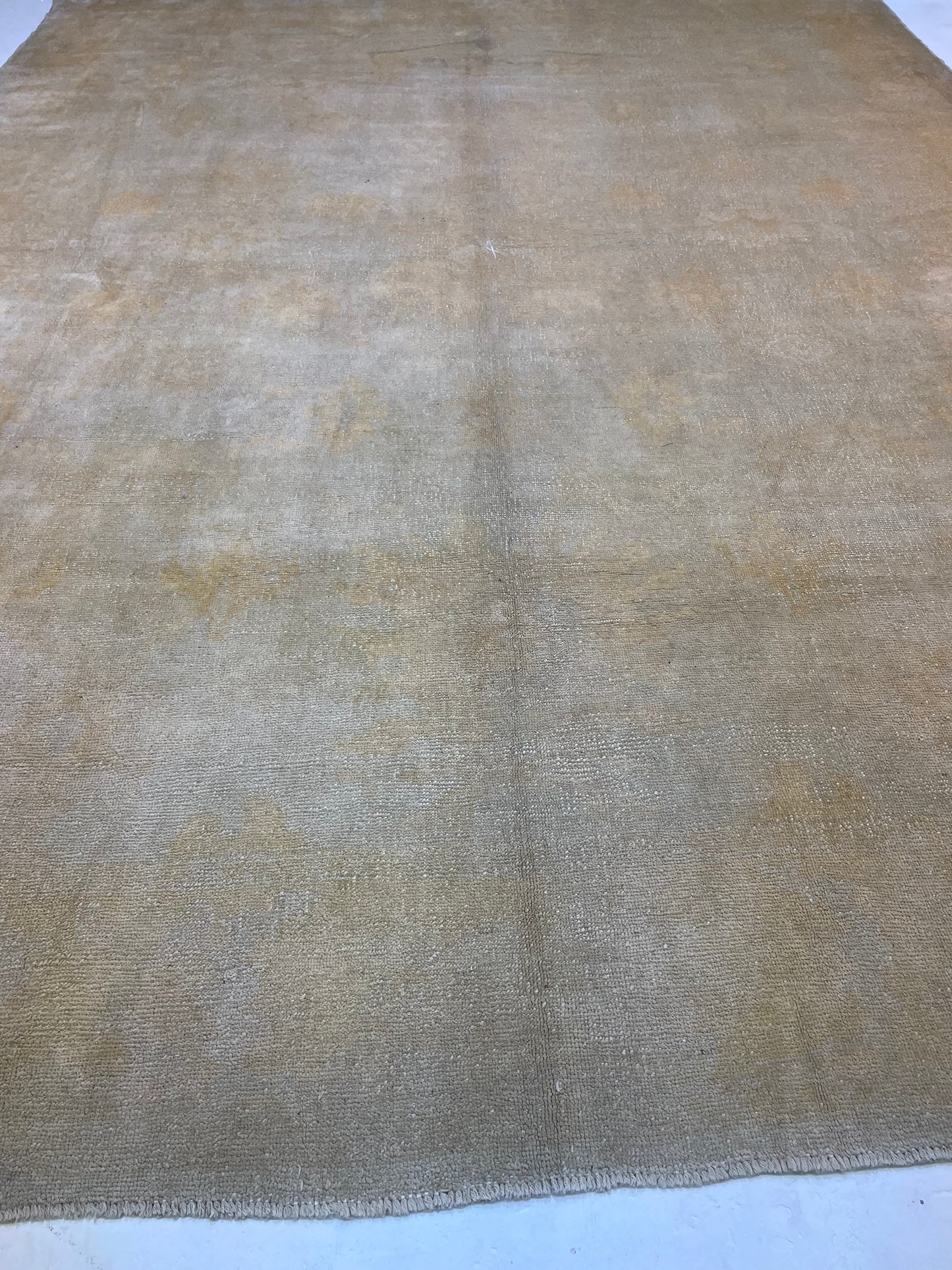 Hand-Knotted Wool Rug Turkish Oushak 10'10" x 14'4"