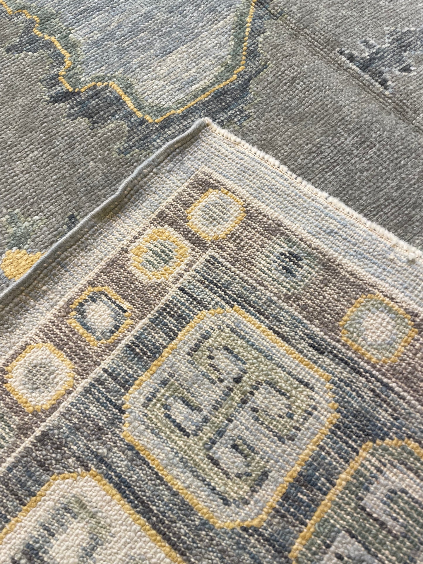 Hand-Knotted Wool Rug Turkish Oushak 9'8" x 12'4"