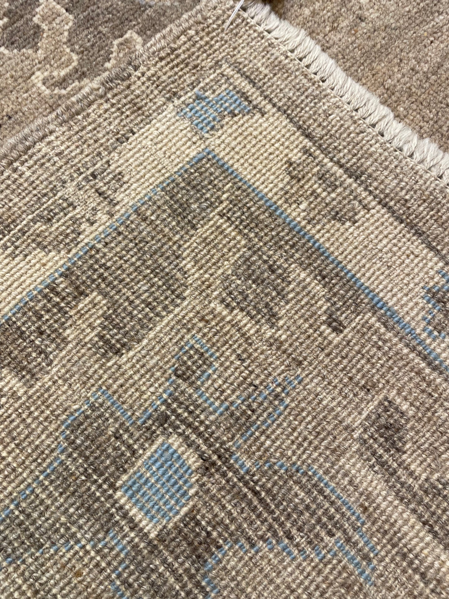 Hand-Knotted Wool Rug Turkish Oushak 10'4" x 13'