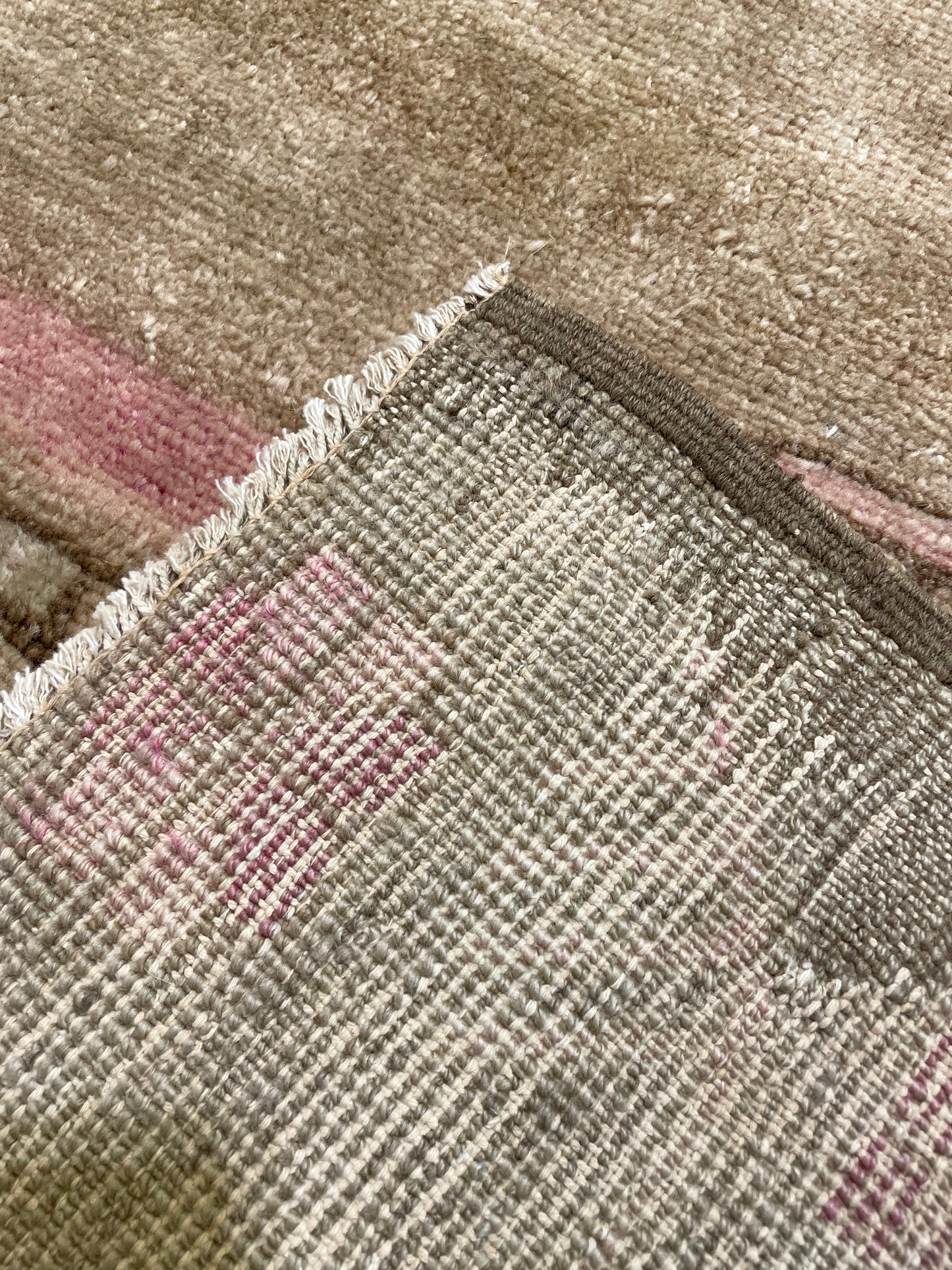 Hand-Knotted Wool Rug Turkish Oushak 6'6" x 11'3"