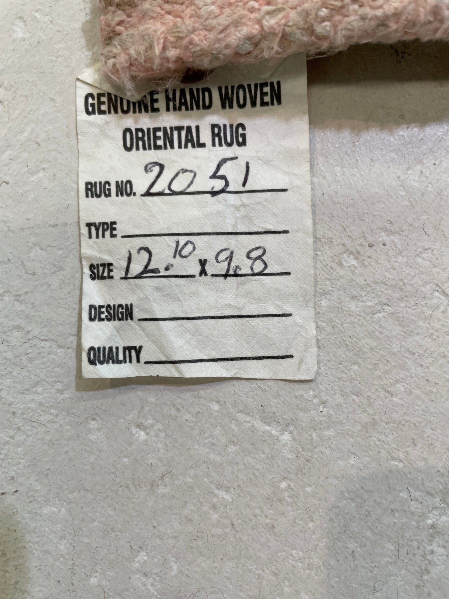 Hand-Knotted Wool Rug Turkish Oushak 9'8" x 12'10"