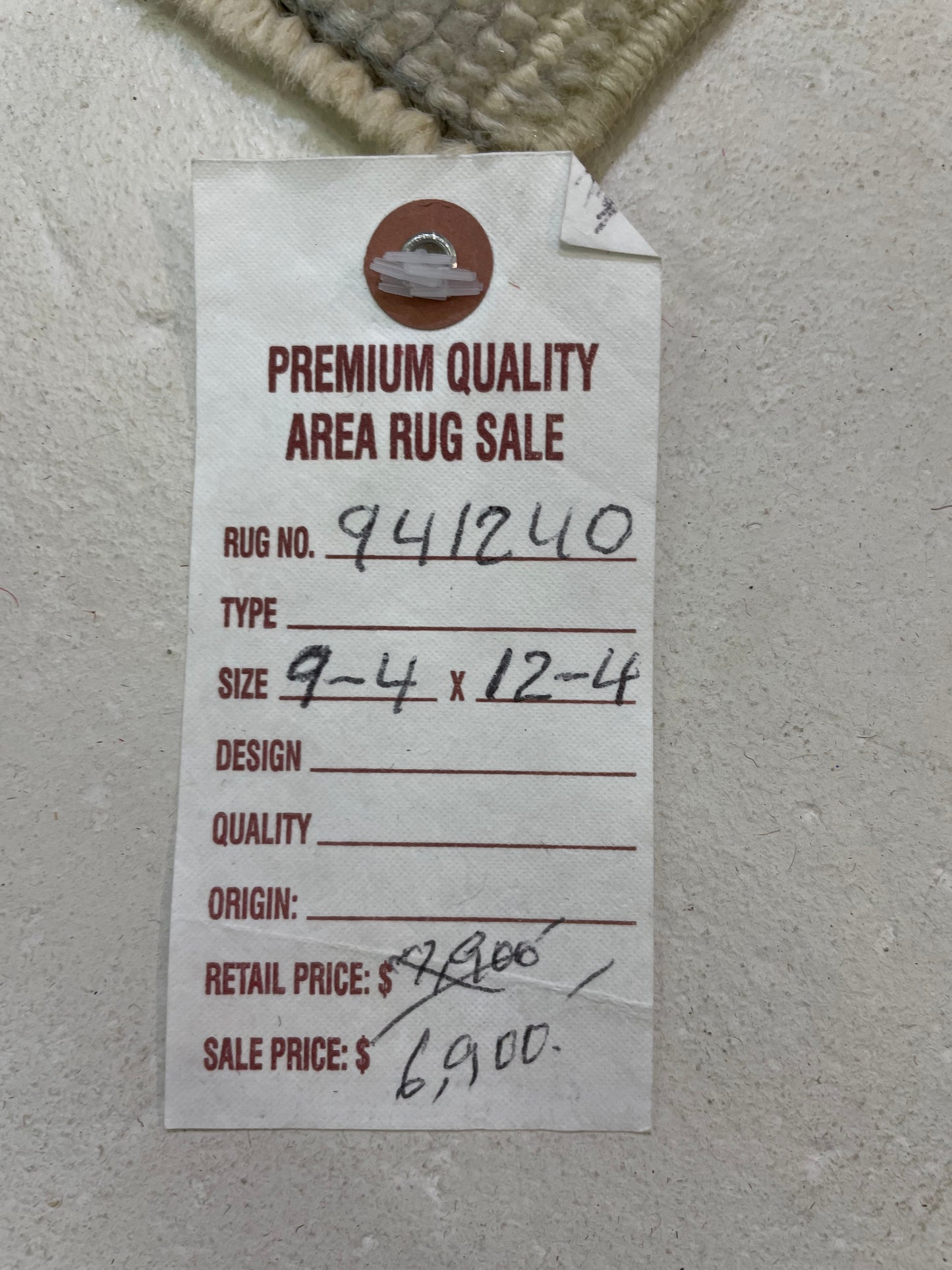 Hand-Knotted Wool Rug Turkish Oushak 9'4" x 12'4"