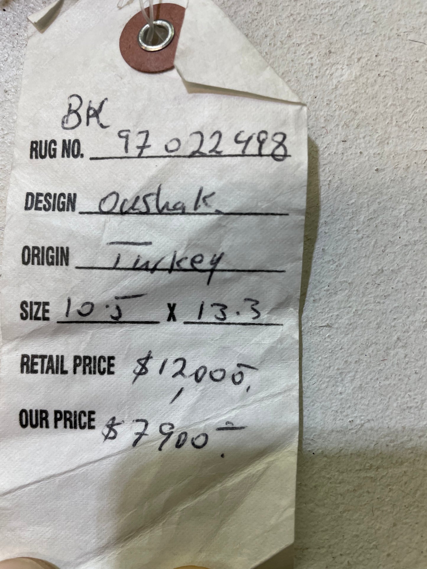 Hand-Knotted Wool Rug Turkish Oushak 10'5" x 13'3"