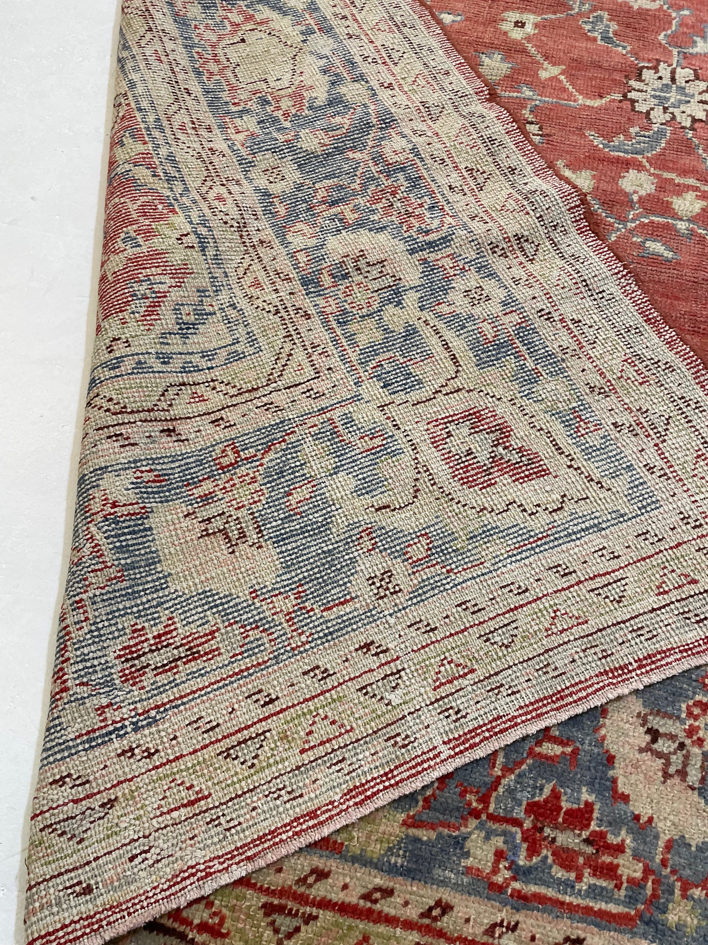 Hand-Knotted Wool Rug Turkish Oushak 12'6" x 13'4"