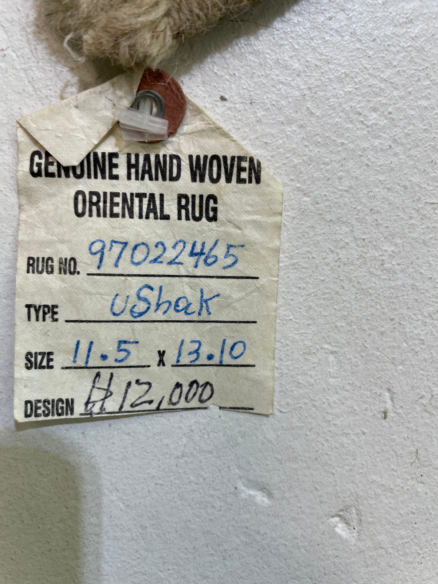 Hand-Knotted Wool Rug Turkish Oushak 11'5" x 13'10"