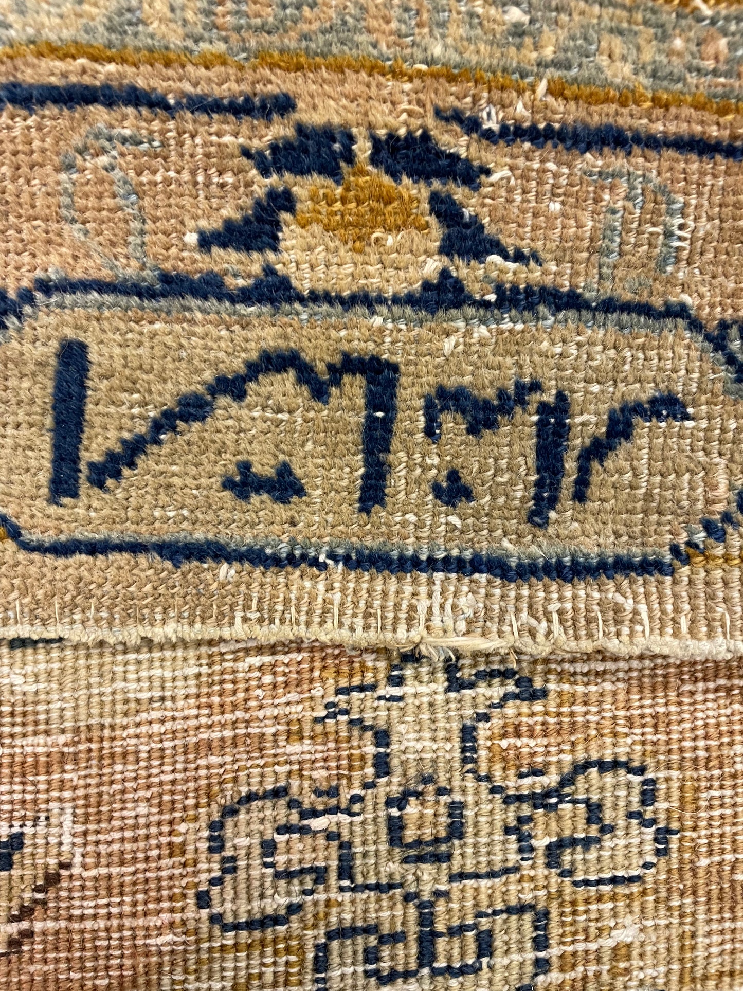 Antique Hand-Knotted Wool Rug Turkish Oushak 10'9" x 12'11"