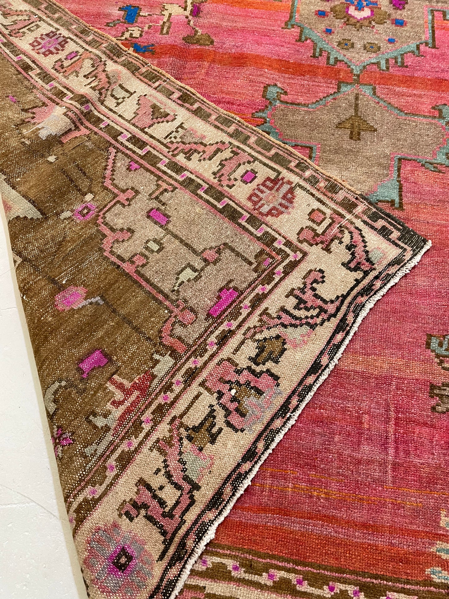 Hand-Knotted Wool Rug Turkish Oushak 9'7" x 14'1"