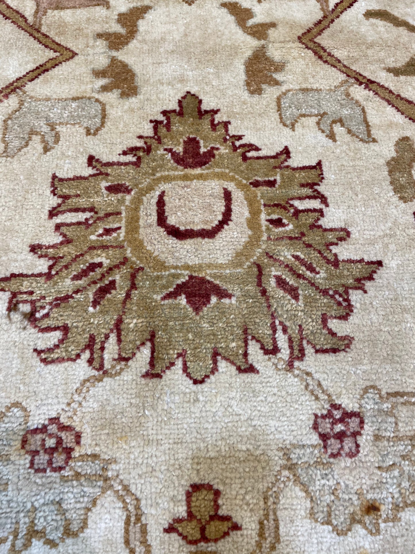 Hand-Knotted Wool Rug Turkish Oushak 10' x 14'