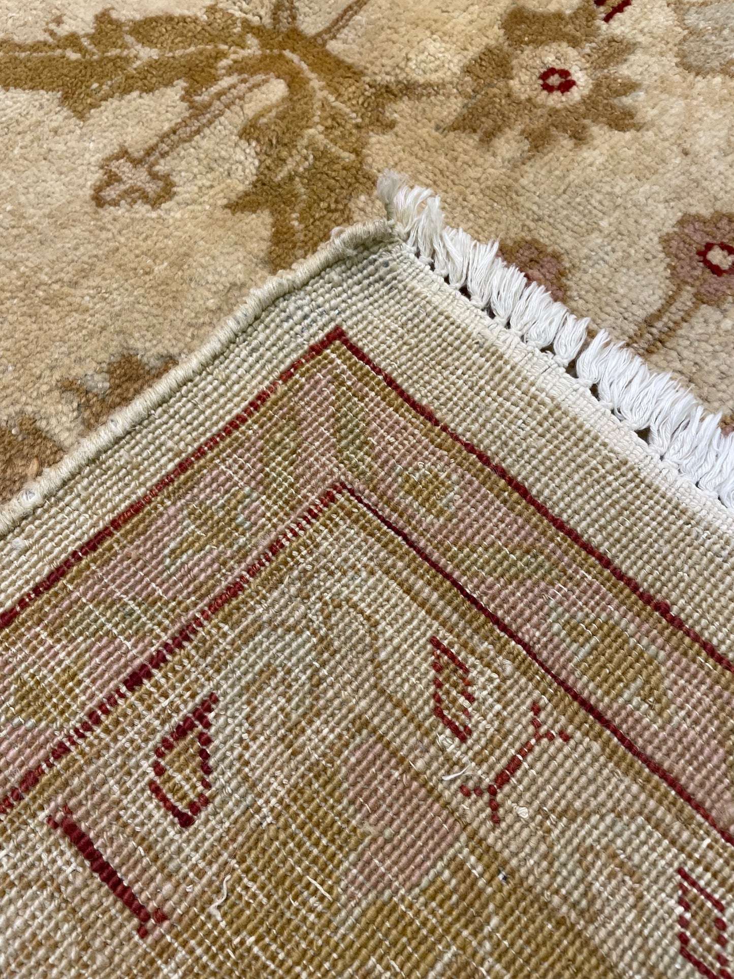 Hand-Knotted Wool Rug Turkish Oushak 10' x 14'