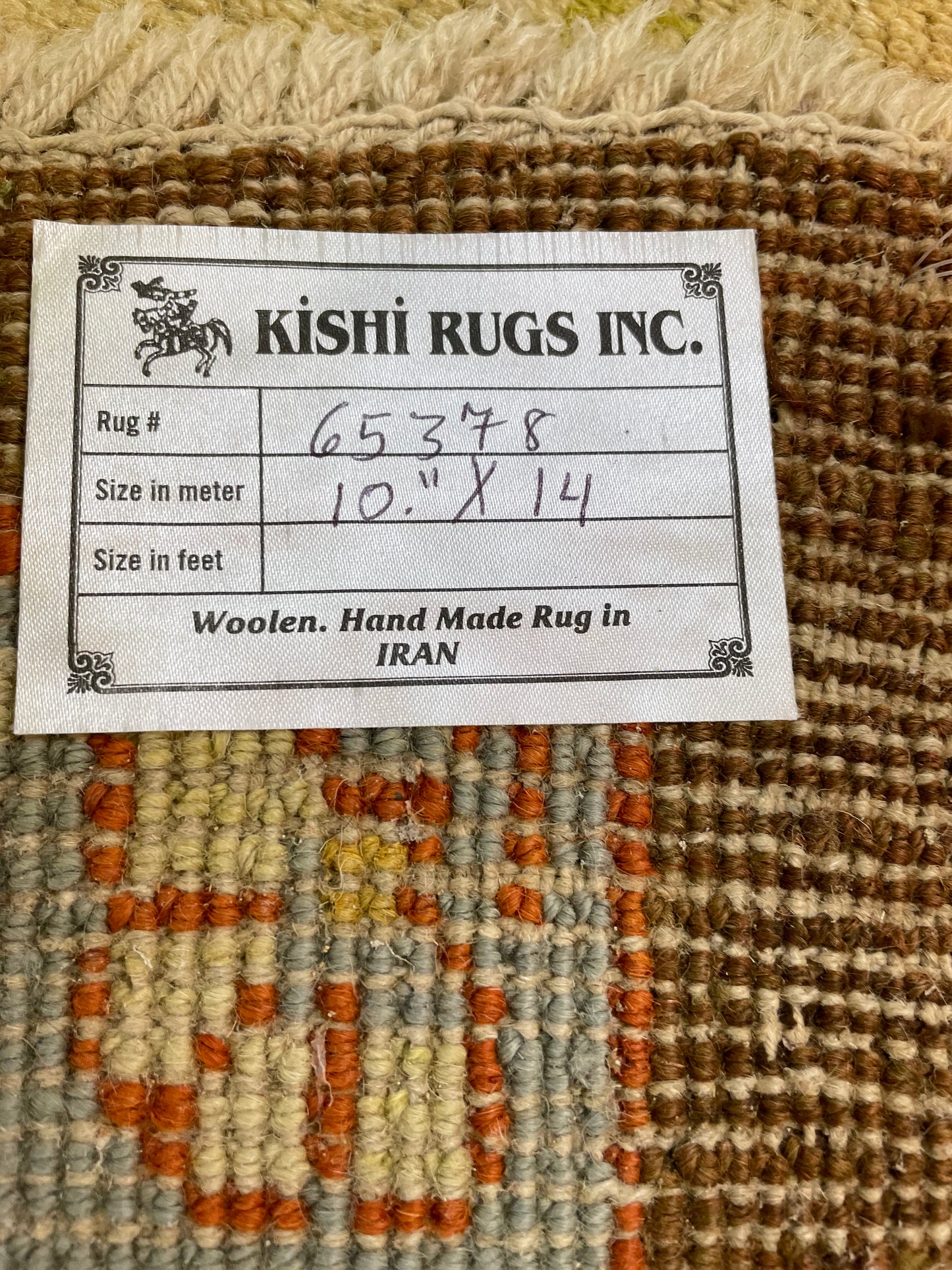 Hand-Knotted Wool Rug Turkish Oushak 10'11" x 14'