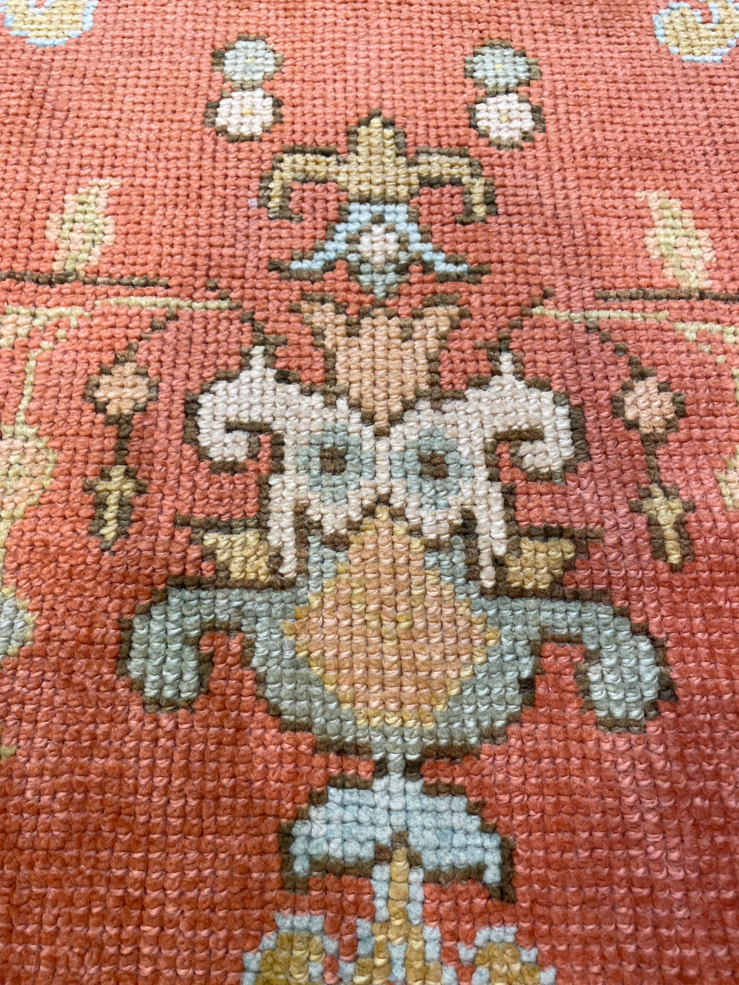 Antique Hand-Knotted Wool Rug Irish Donegal 10'7" x 17'