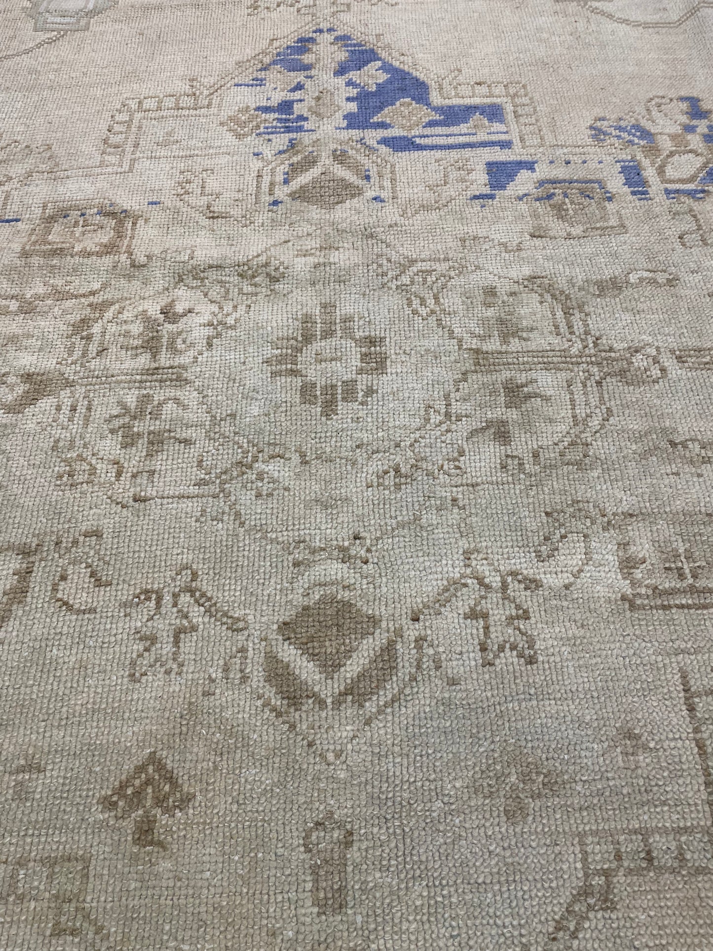Hand-Knotted Wool Rug Turkish Oushak 10'3" x 11'