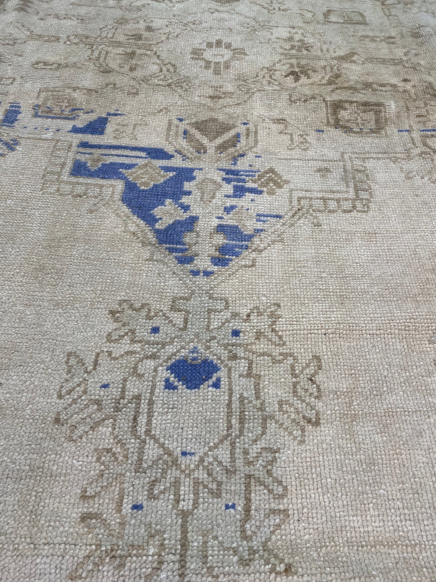 Hand-Knotted Wool Rug Turkish Oushak 10'3" x 11'
