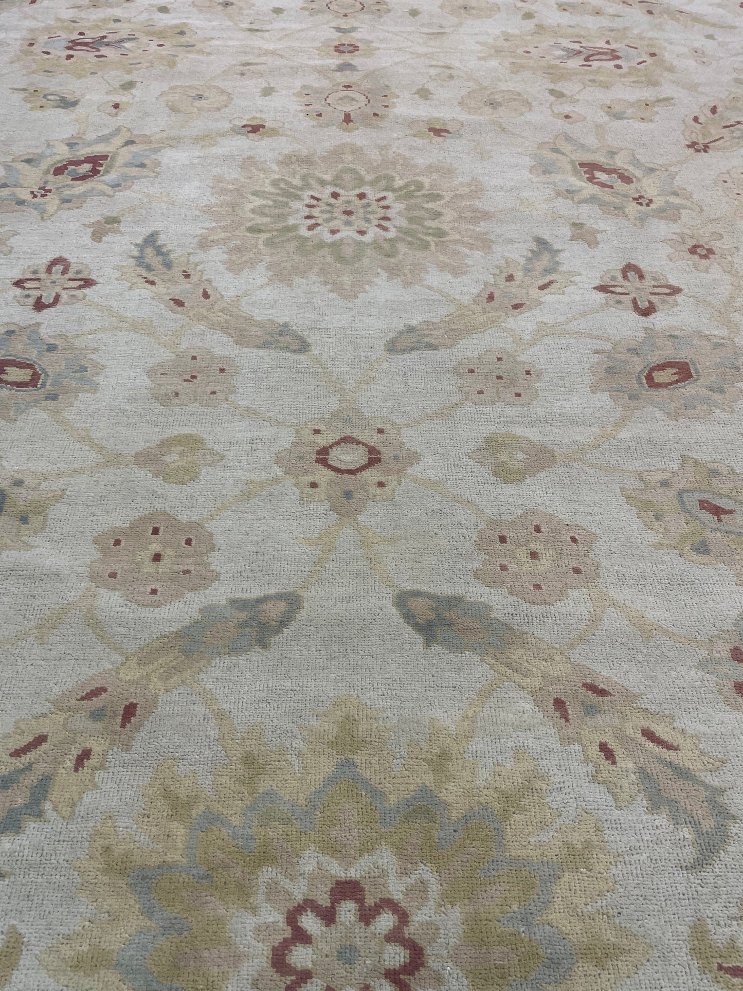 Hand-Knotted Wool Rug Turkish Oushak 10'1" x 13'9"
